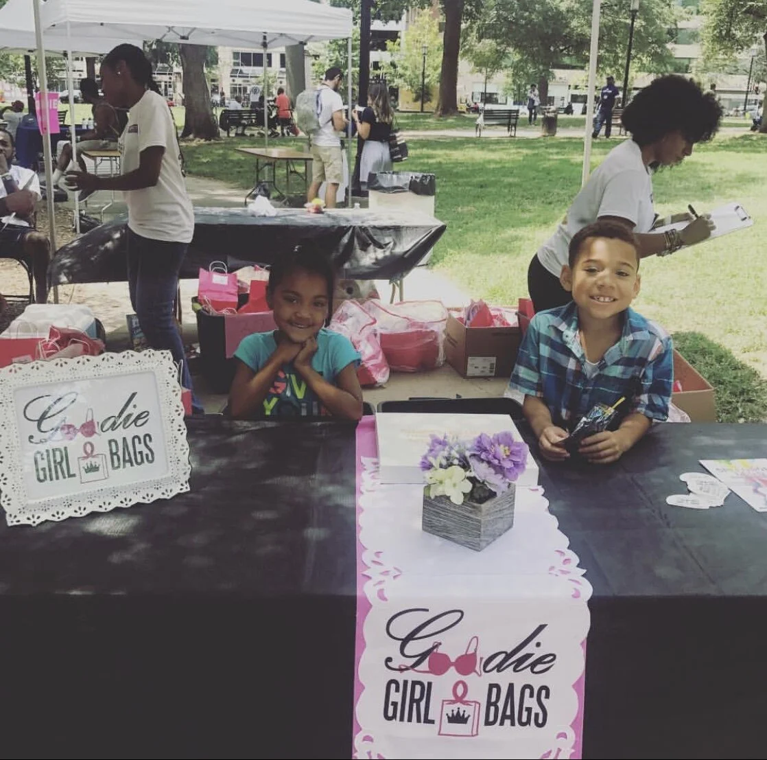Washington, DC (July 22, 2019), Local area children volunteering with the Goodie Girl Bags non-profit organization.