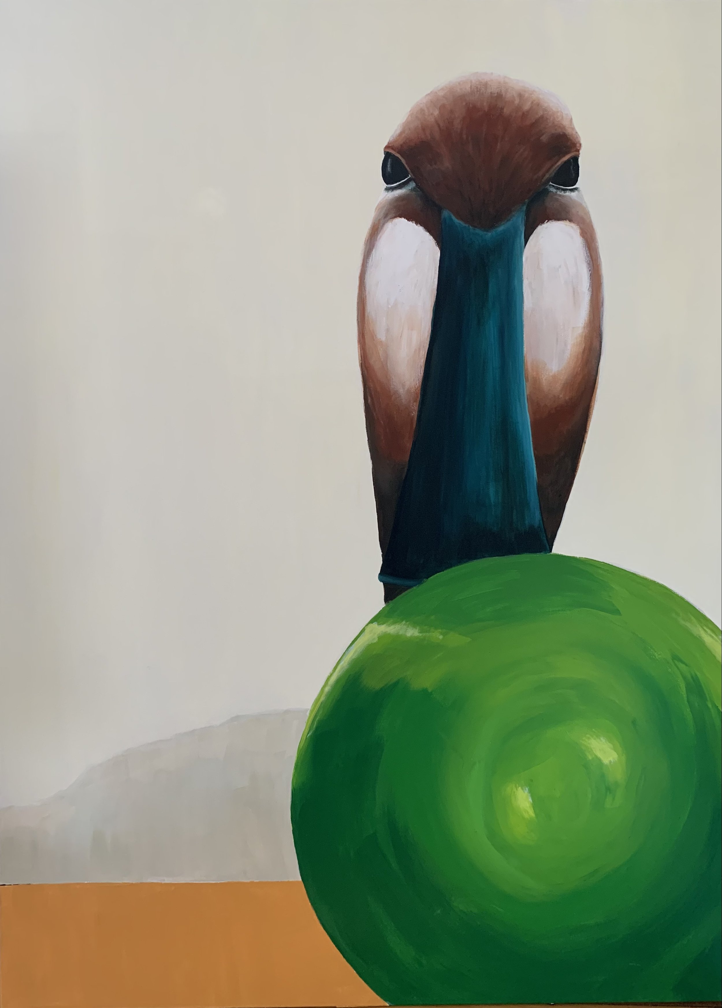 GOOSE WITH GREEN BALL