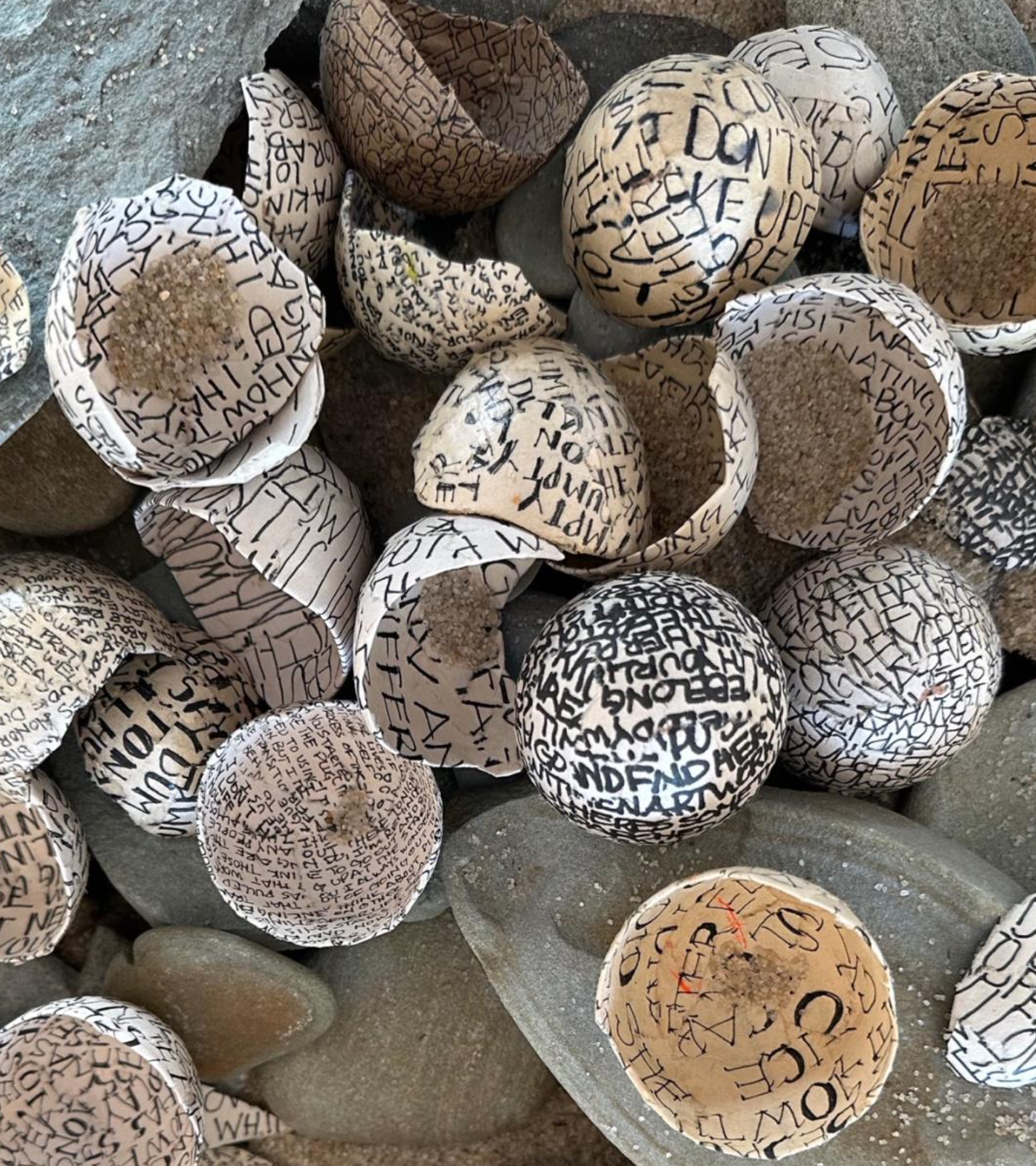  THE EGG SHELLS:  Detail continued