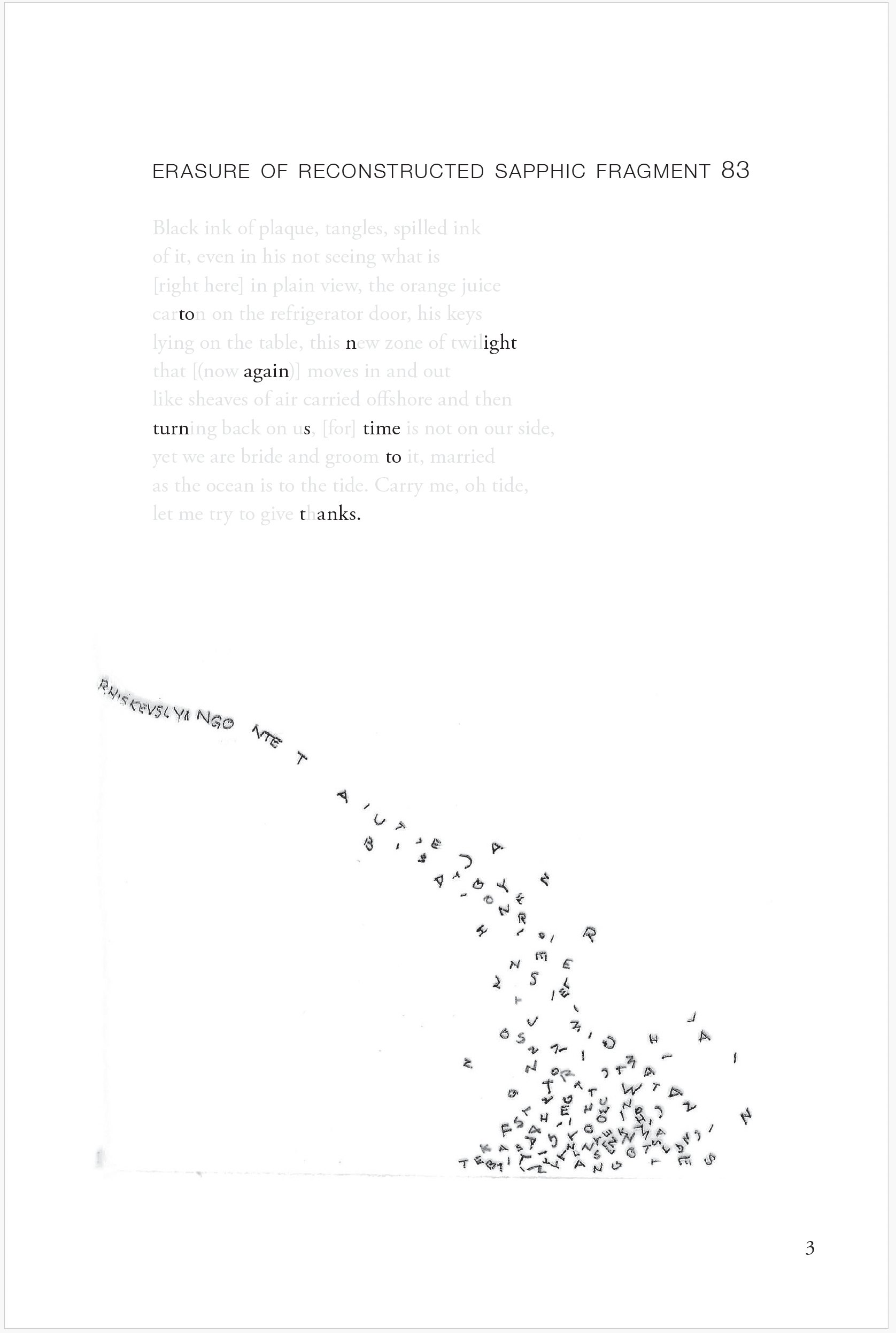 page 3 - erasure of reconstructed sapphic fragment 83
