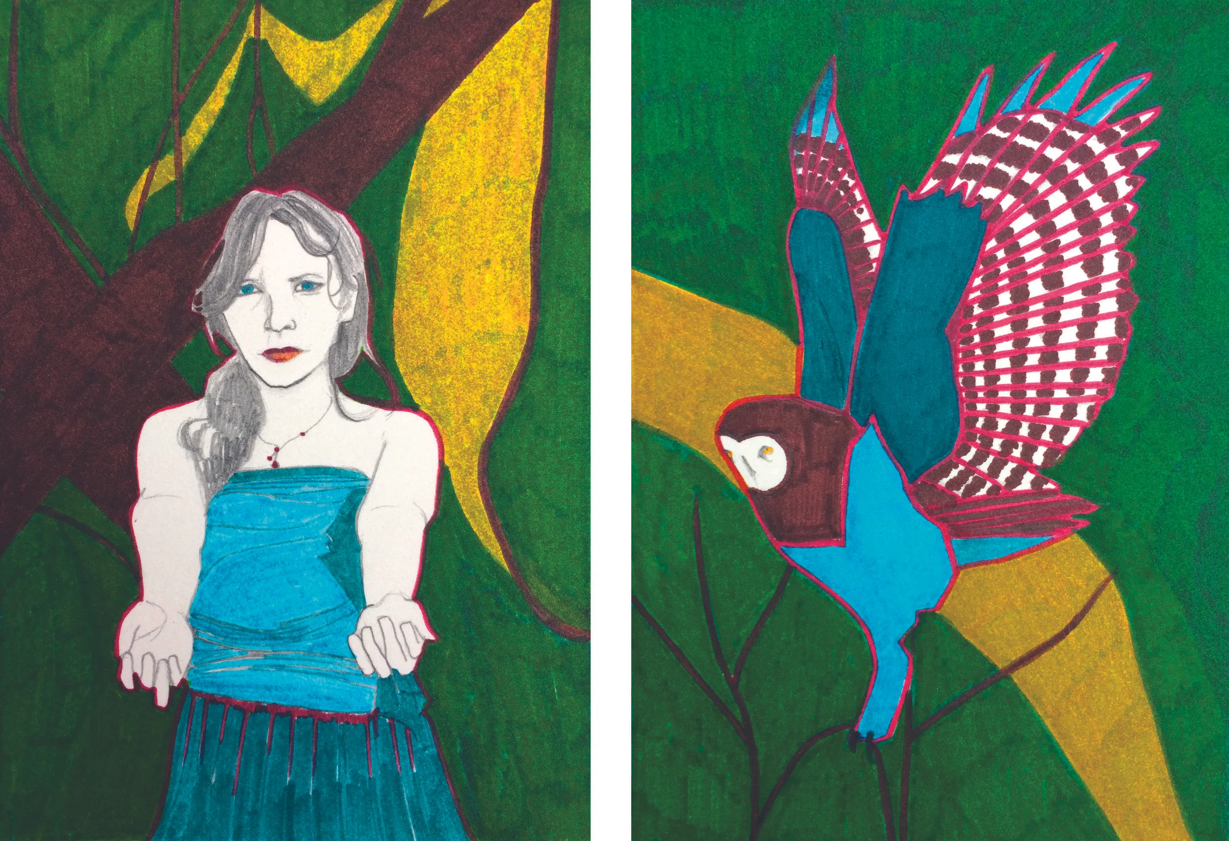  India ink on board, 7x5" each, 2011 