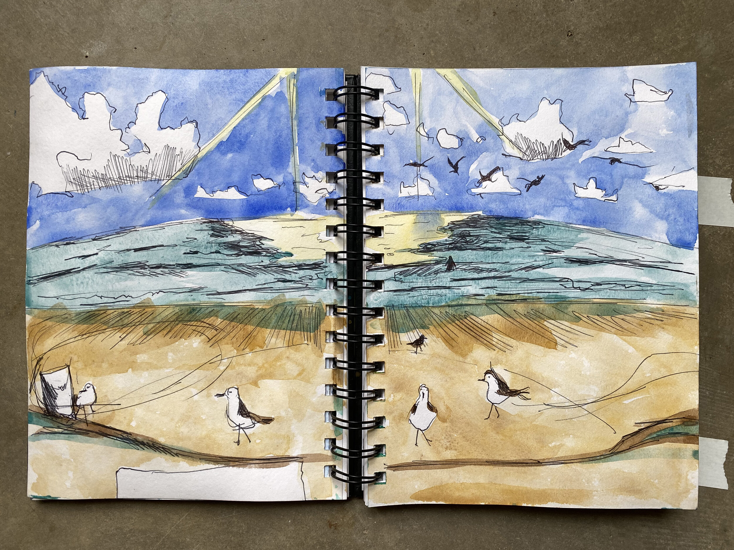 beach sketches