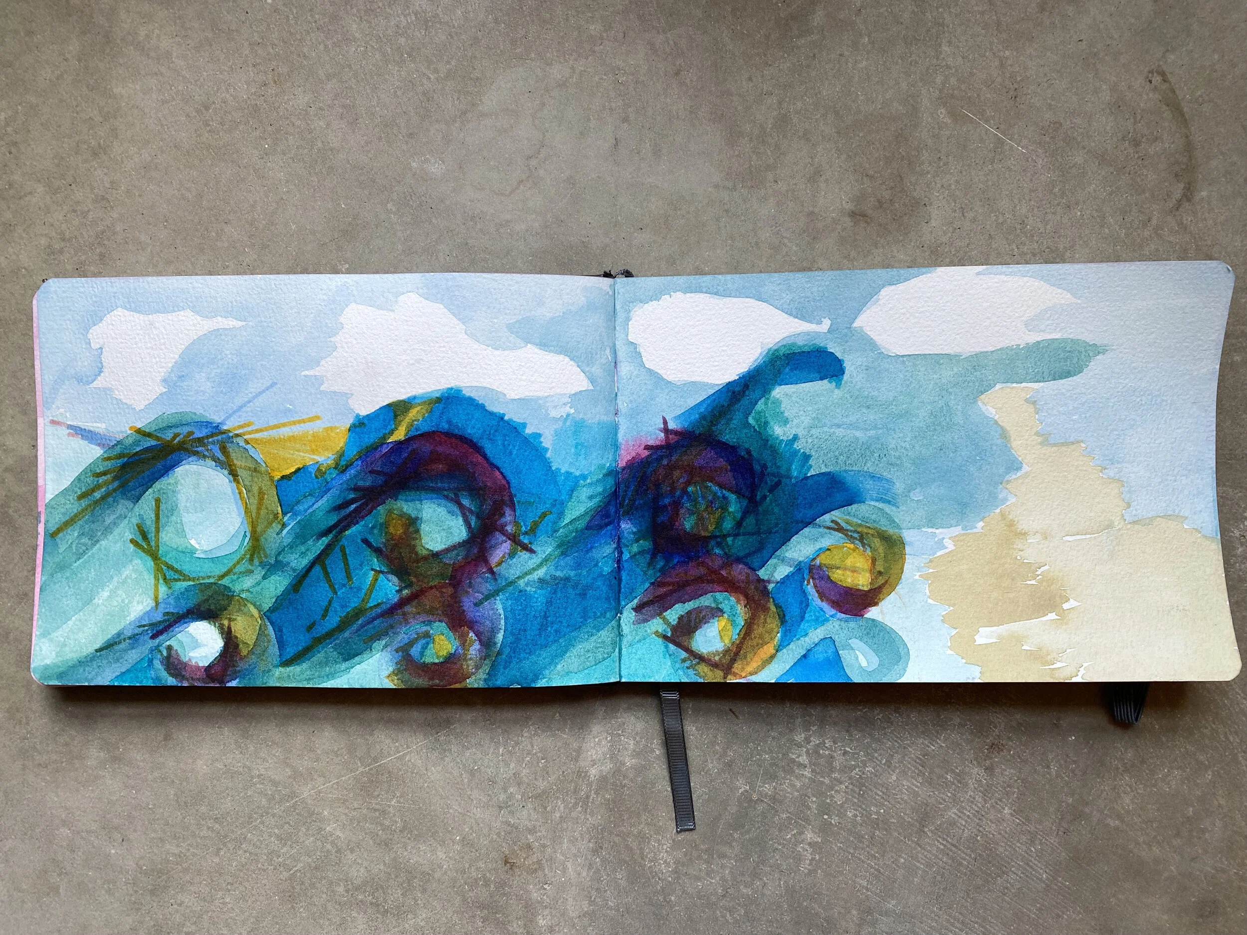 waves (directional sparks)