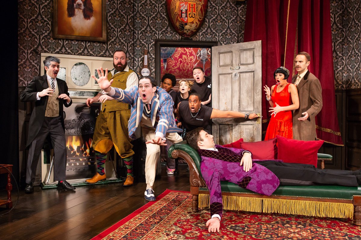 Dennis in “The Play That Goes Wrong” Off-Broadway (Jeremy Daniel)