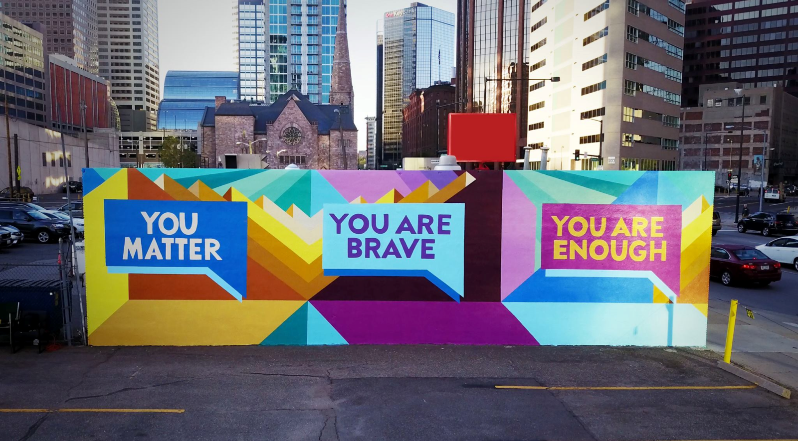 Denver Mural Promotes Mental Health; lead artists Pat Milbery and Jason Grave
