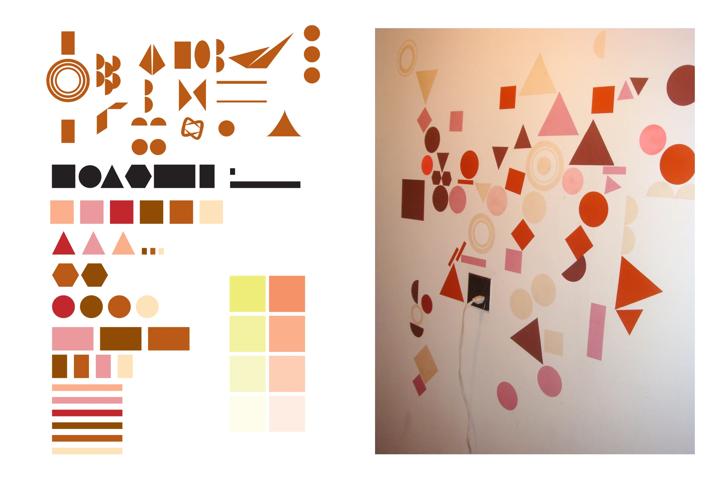 Body abstractions film mural