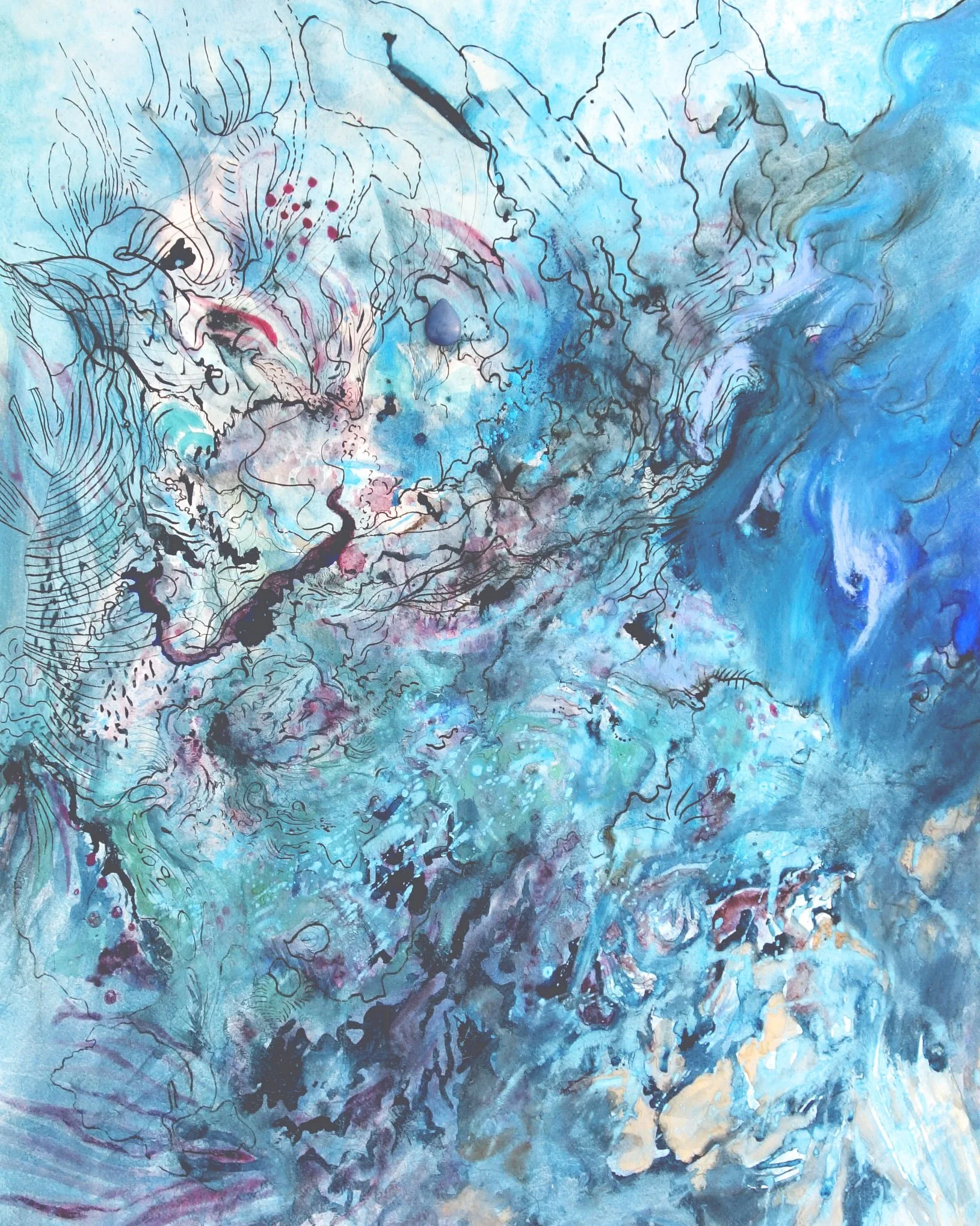 Amniotic Suspension of a Marine Being:  Studies of a Sirènx (2025, Hyeres, France)