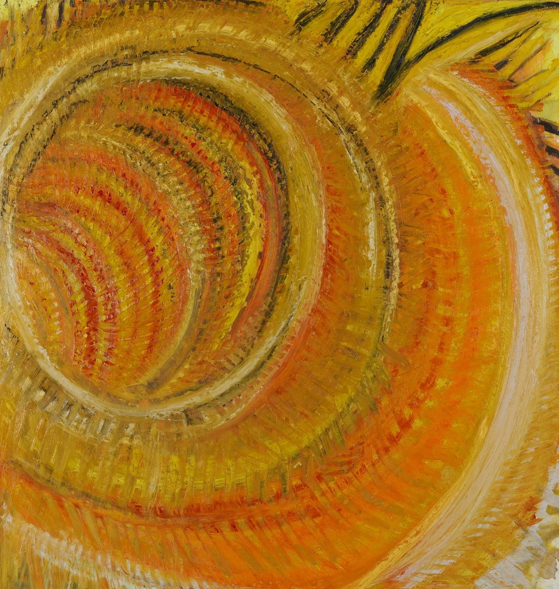 House on Fire, Oil on Wood, 37"x 38", 2025