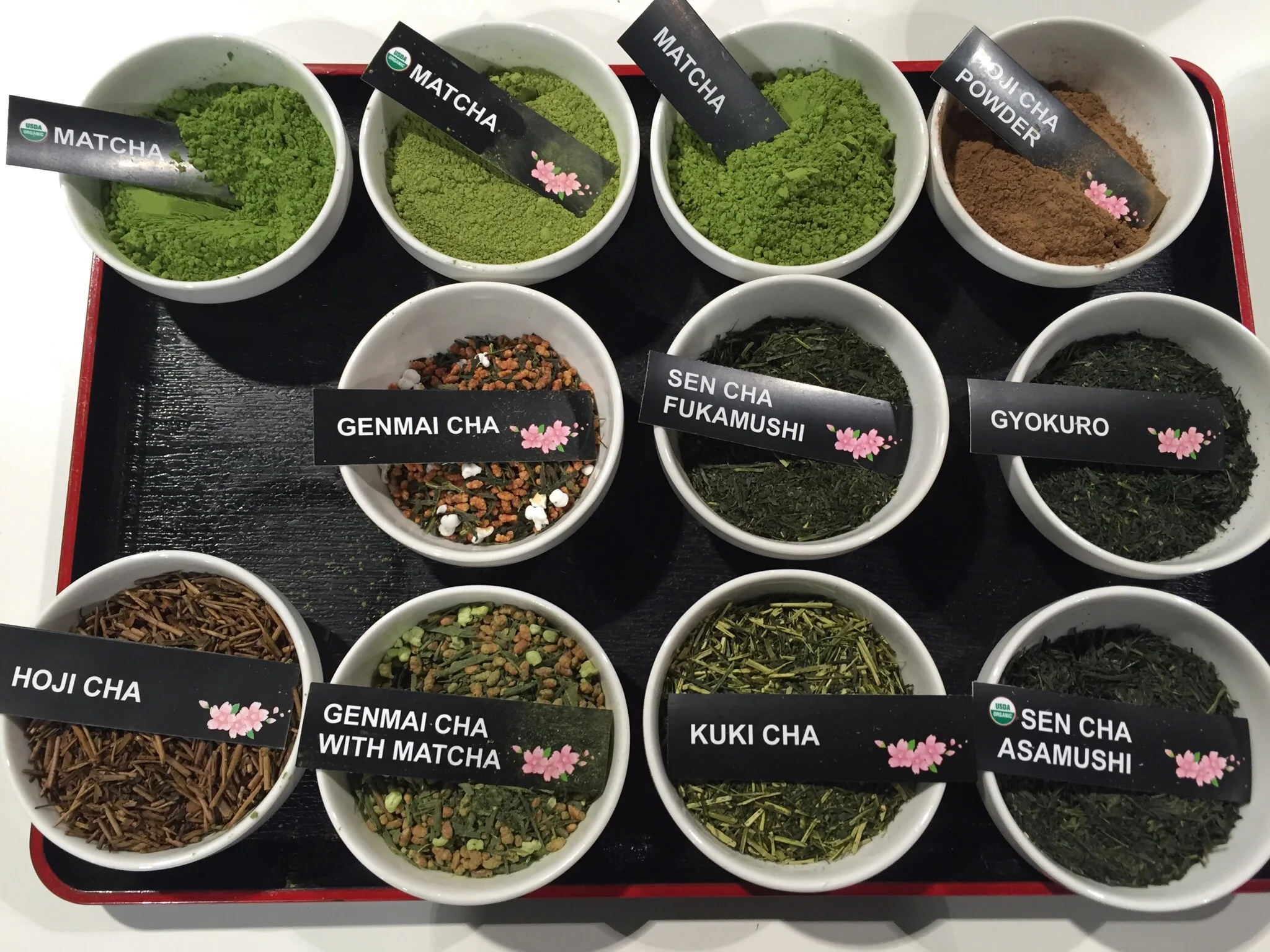 A sampling of the many speciality teas available for cupping at the WTE 2016
