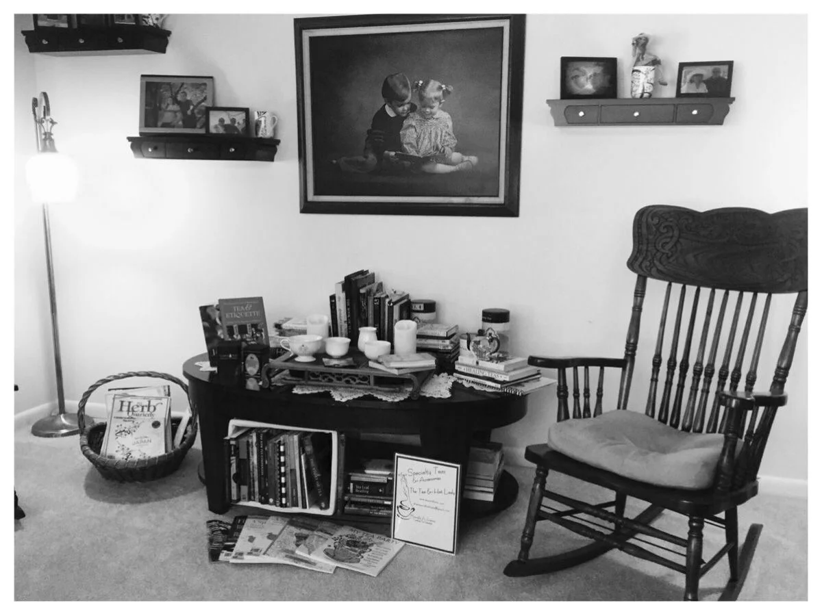 In many eyes this would be a very small tea library but in my eyes this demonstrates my tea passion through books, accessories, and tradition of family..