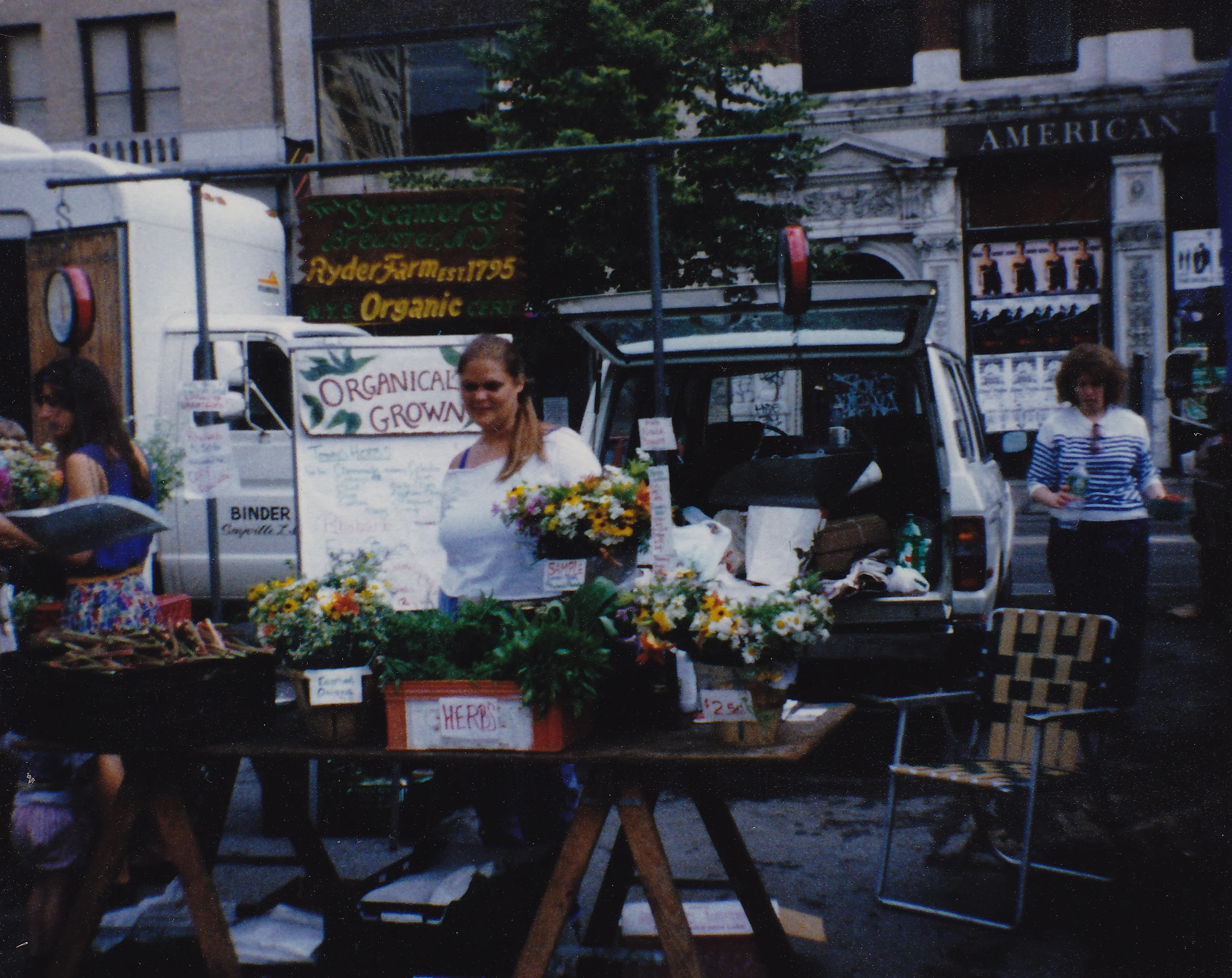 Betsey Ryder at The Union Square Greenmarket, 1988