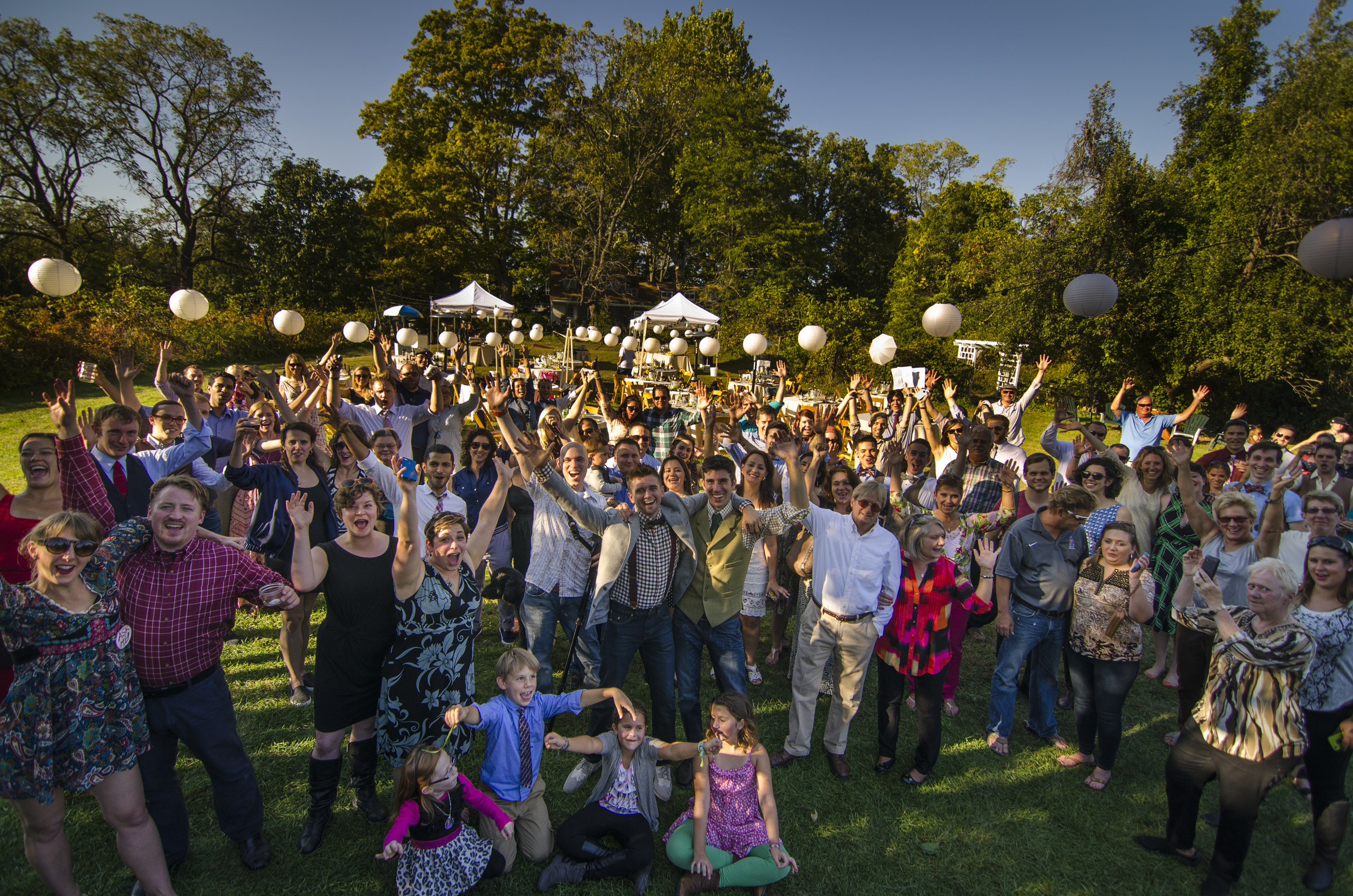   2014 wedding on the Bowling Green, taken from the outdoor stage. The Bowling Green can accommodate up to 400 guests.  