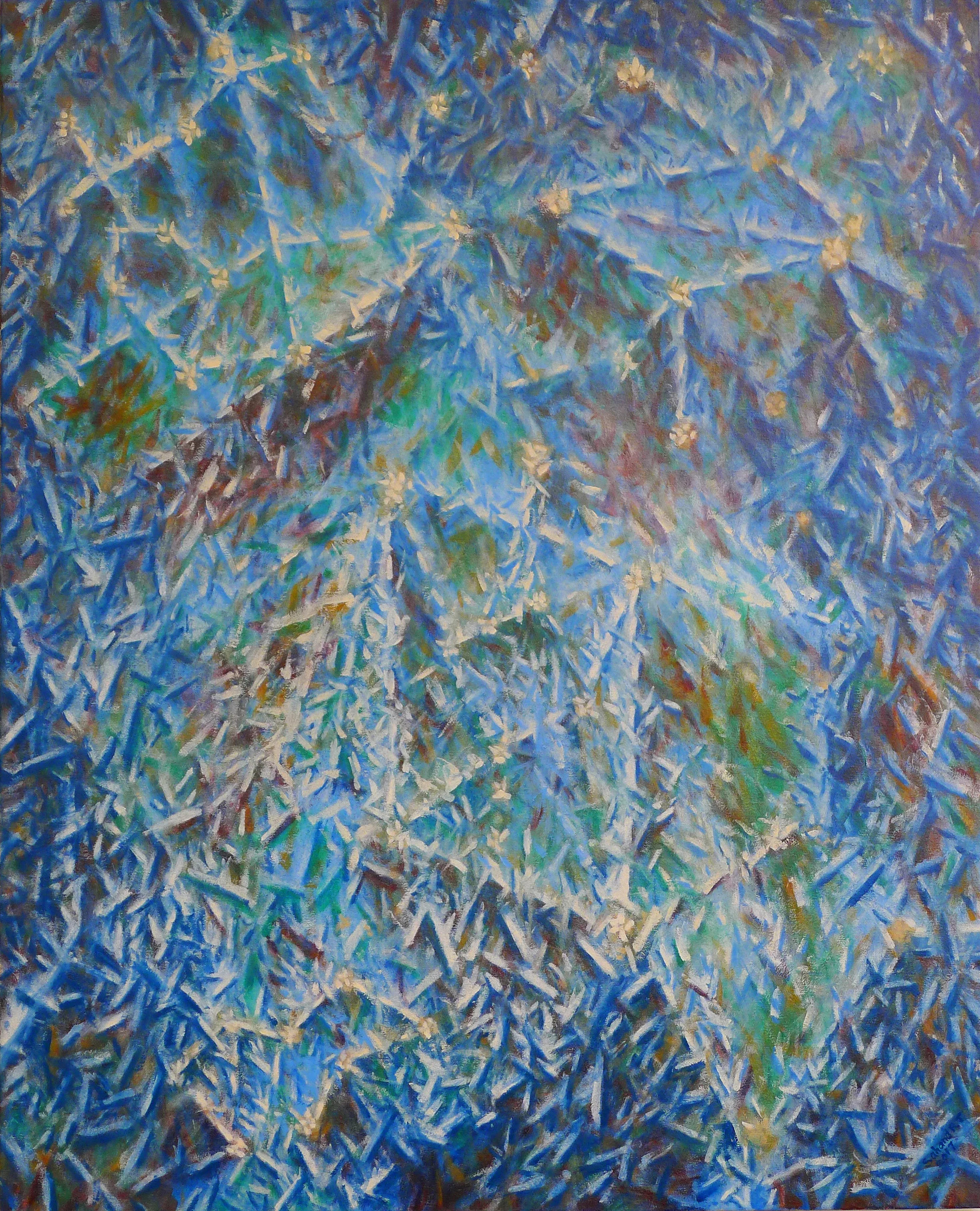 Sahand Tabatabai The Twins in Channah's Backyard, 2017, oil on linen, 42x34"