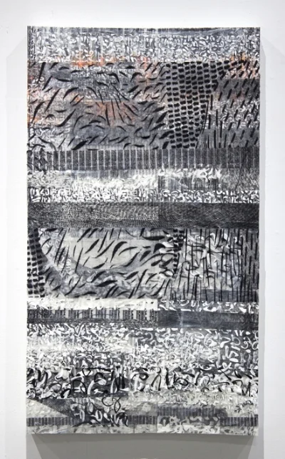 Blindsight 0118 2018, 28 x 16 x 1.6”, layered acrylic on concave panel