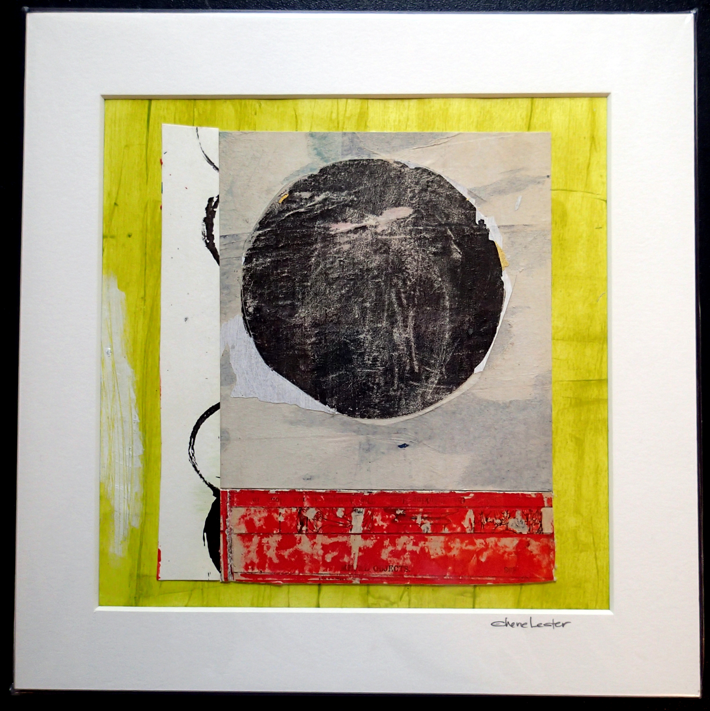 SOLD 10" x 10" mixed media painting/work-on-paper. acid-free matting. ready for framing.