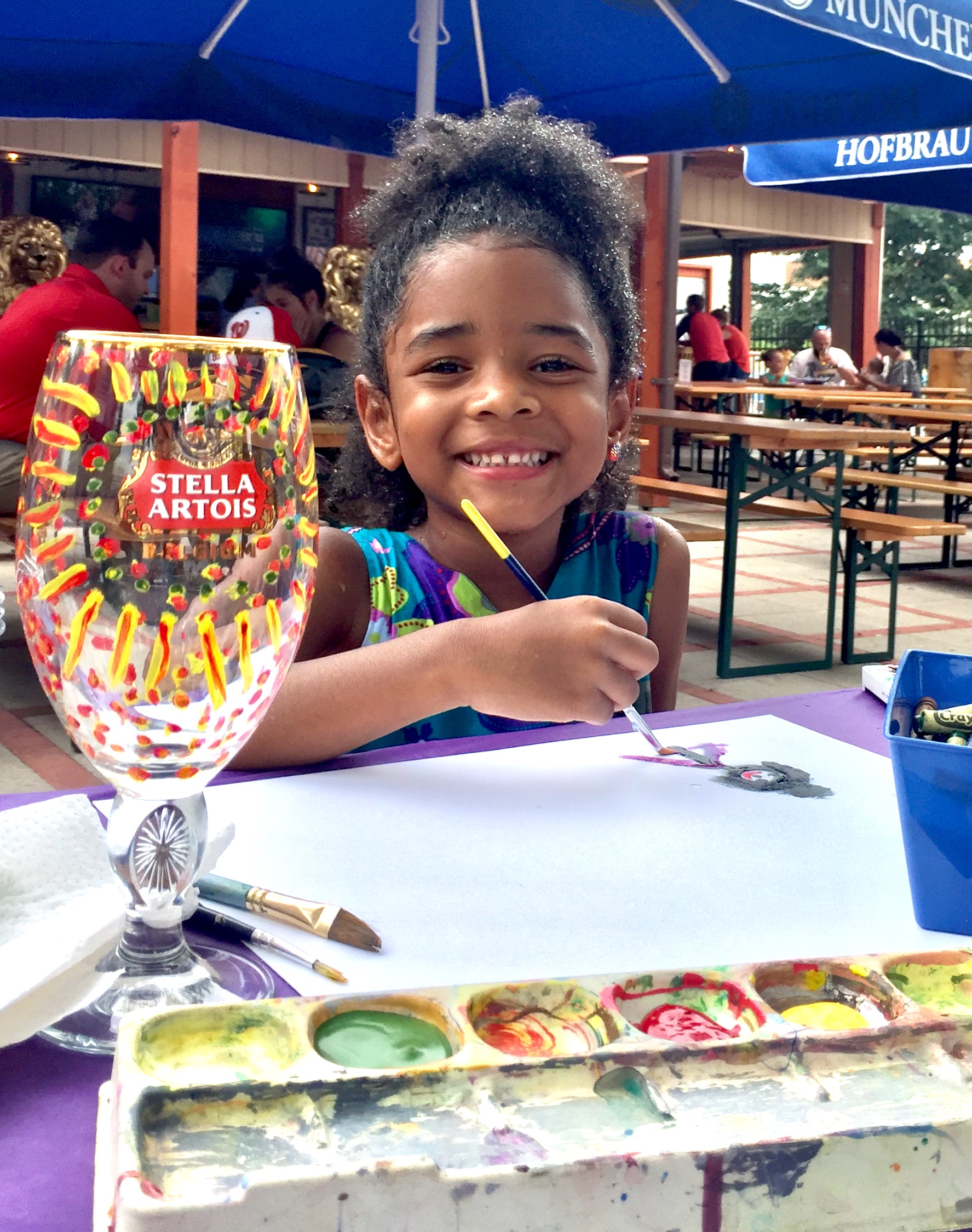 Fundraiser Art Class for CHAW at the brig beer garden 2017