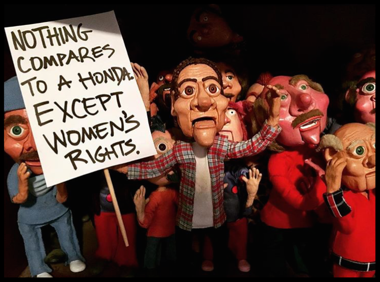 Brand advertising at the Women's March