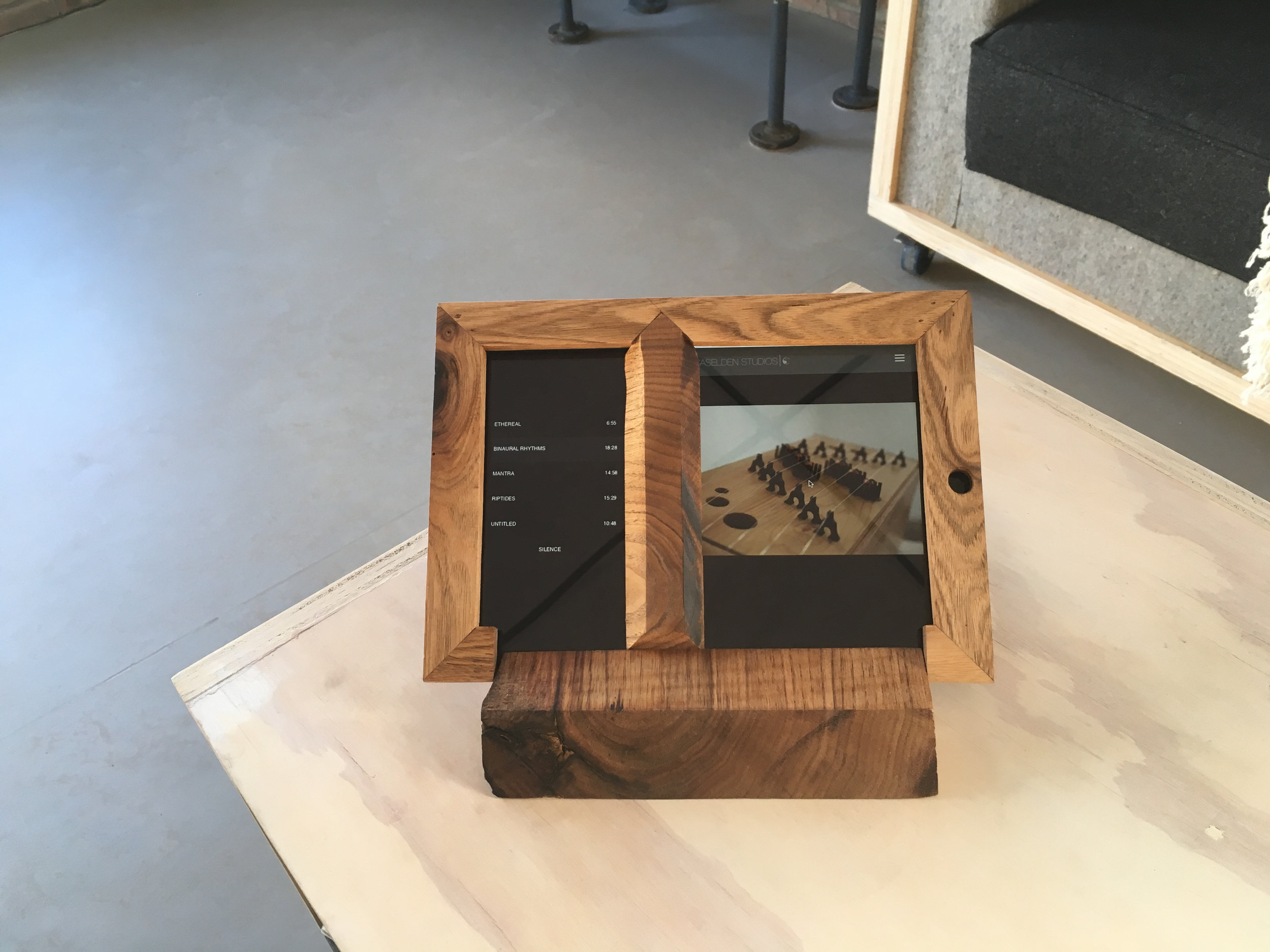 A touch-pad interface allows visitors to trigger custom soundscapes.