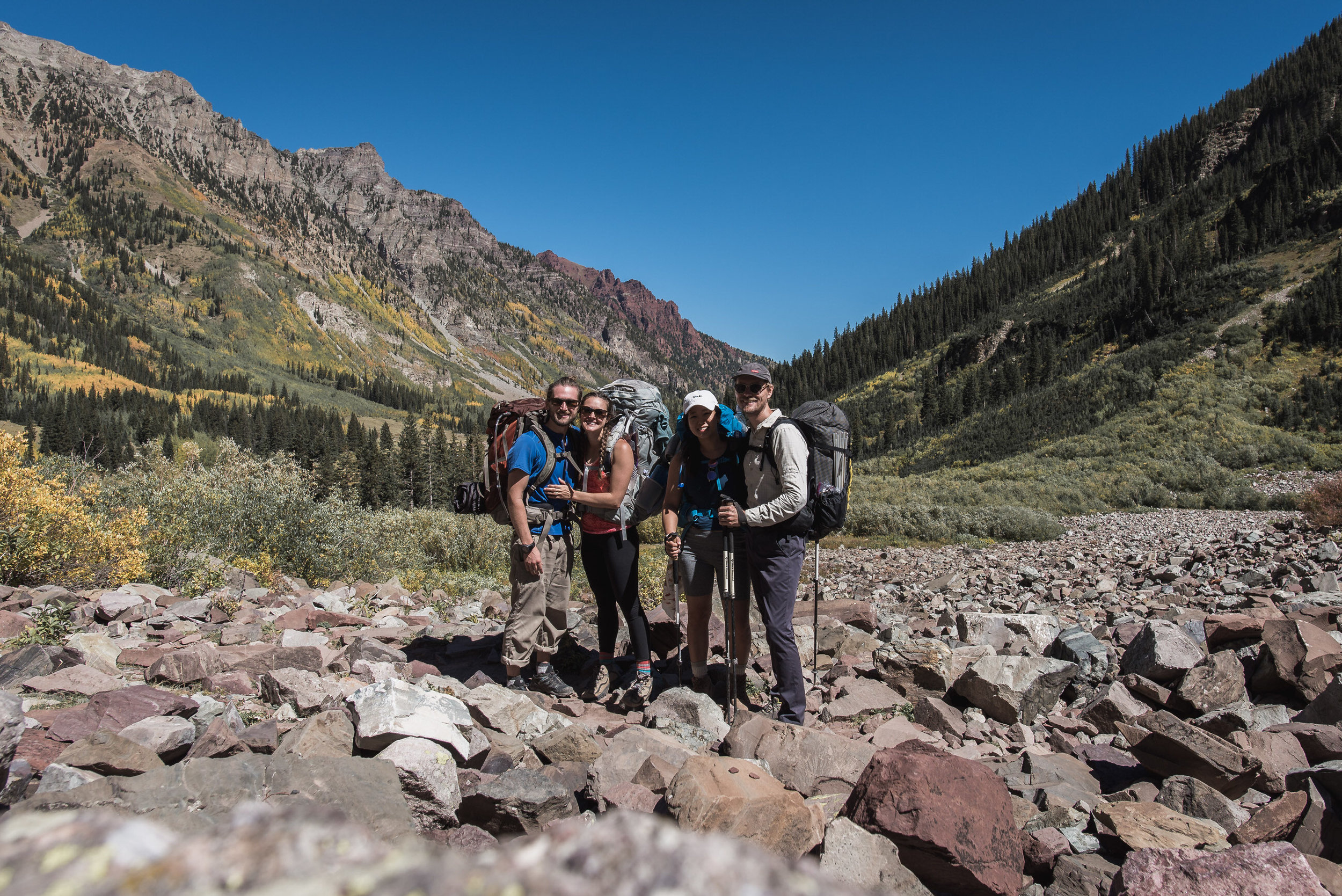 four pass loop fall colors backpacking aspen boulder photographers