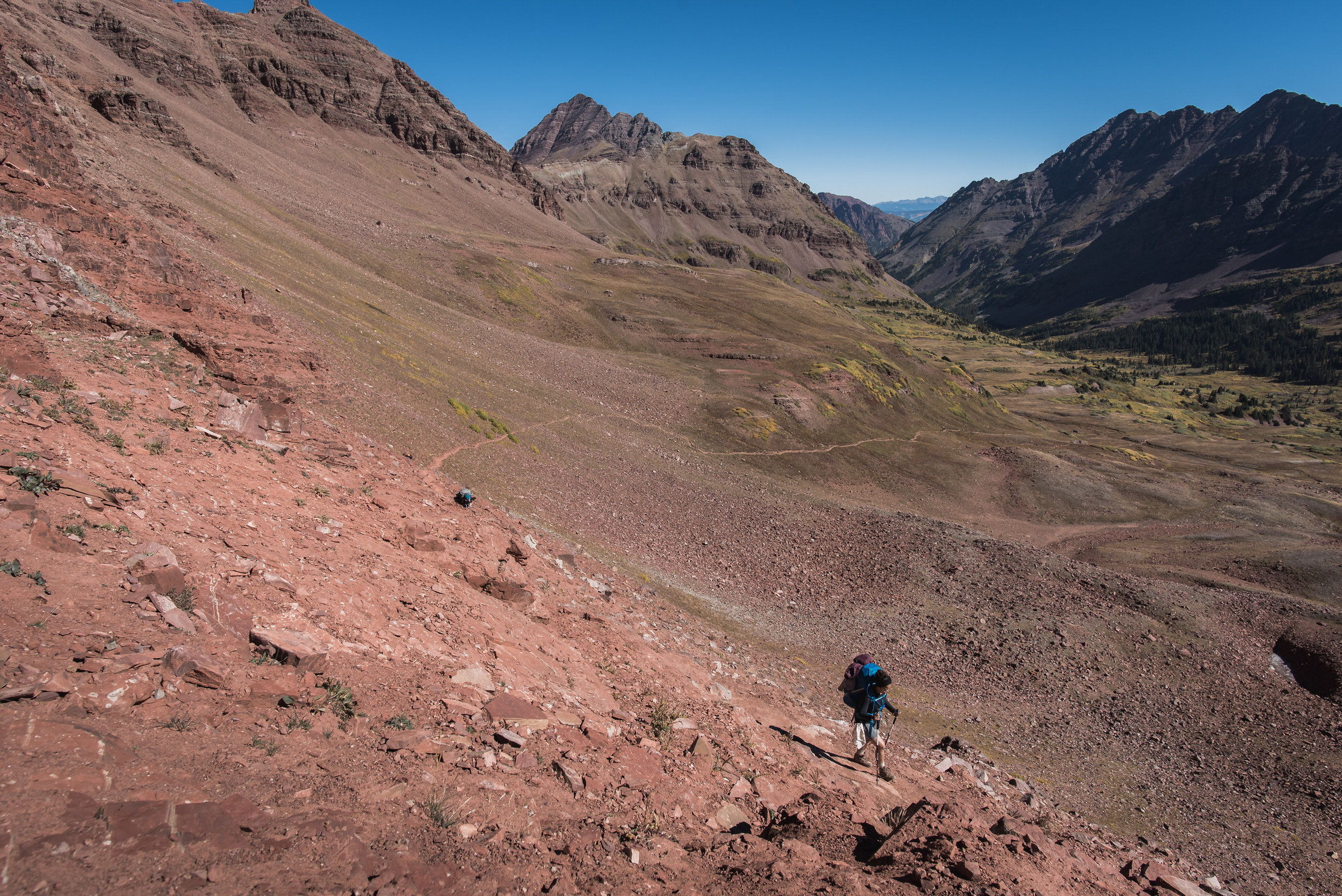 four pass loop fall colors backpacking aspen boulder photographers