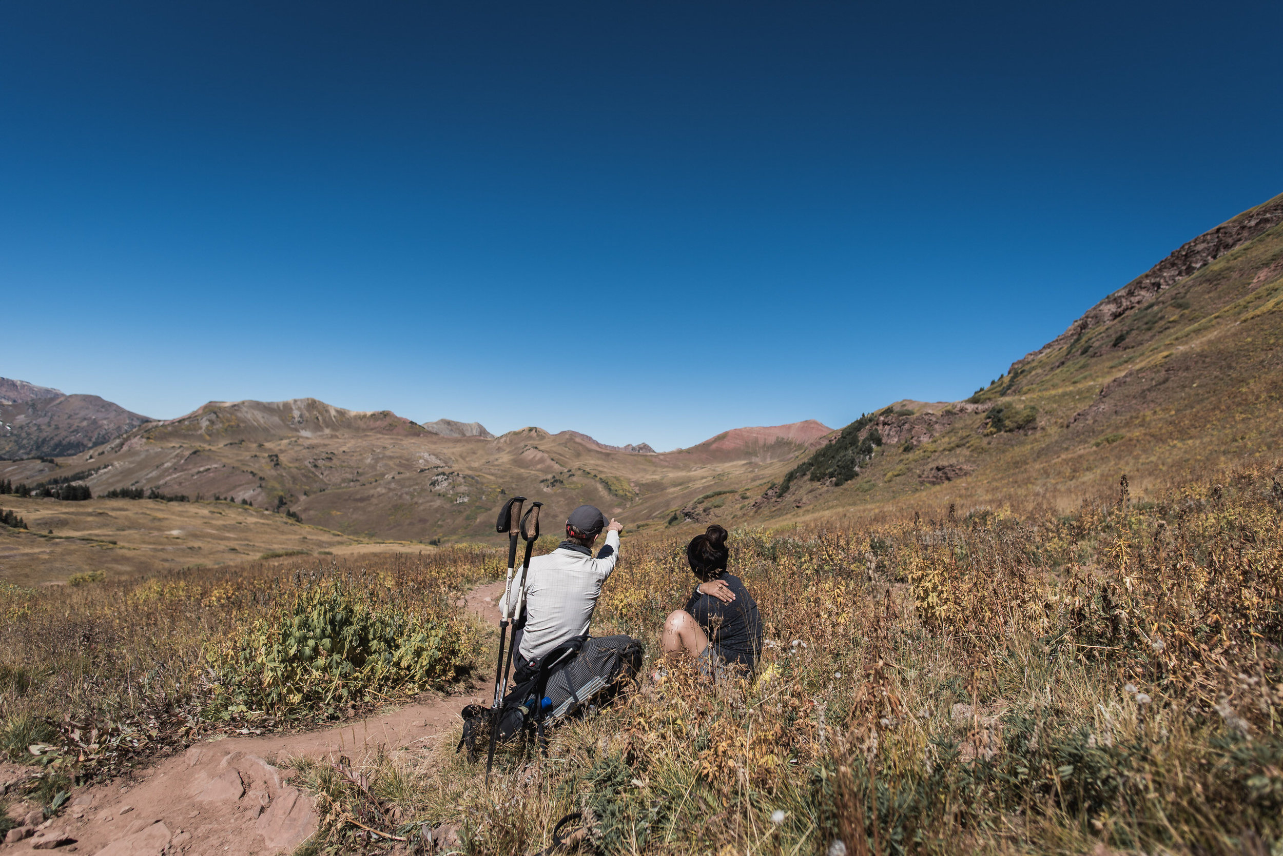 four pass loop fall colors backpacking aspen boulder photographers