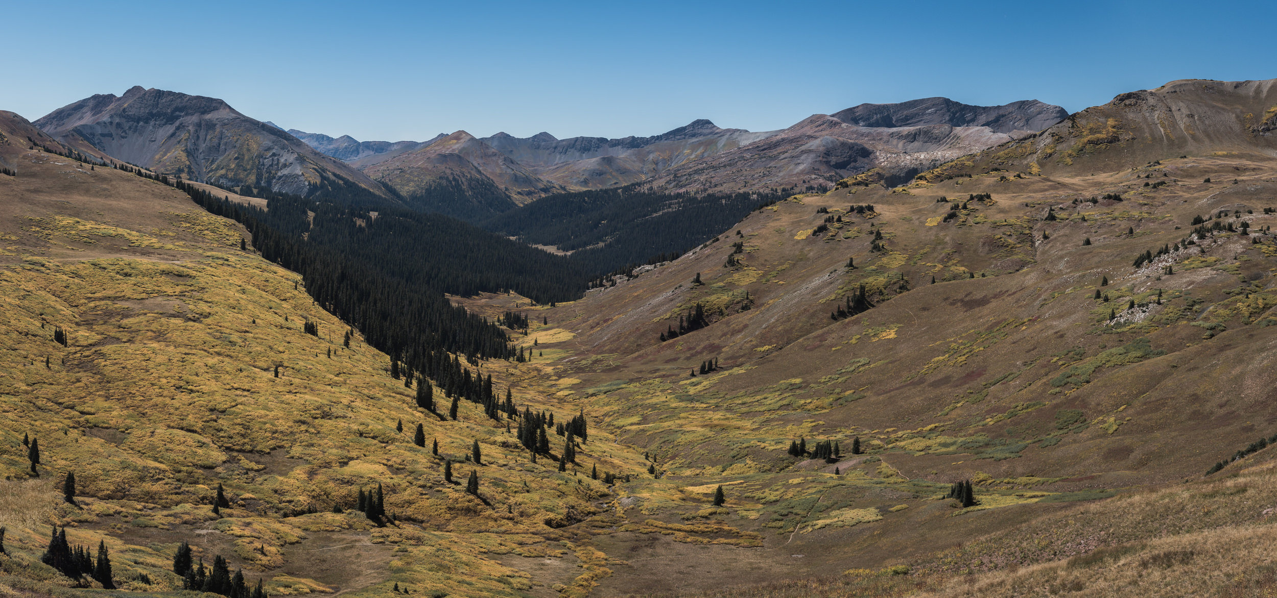 four pass loop fall colors backpacking aspen boulder photographers