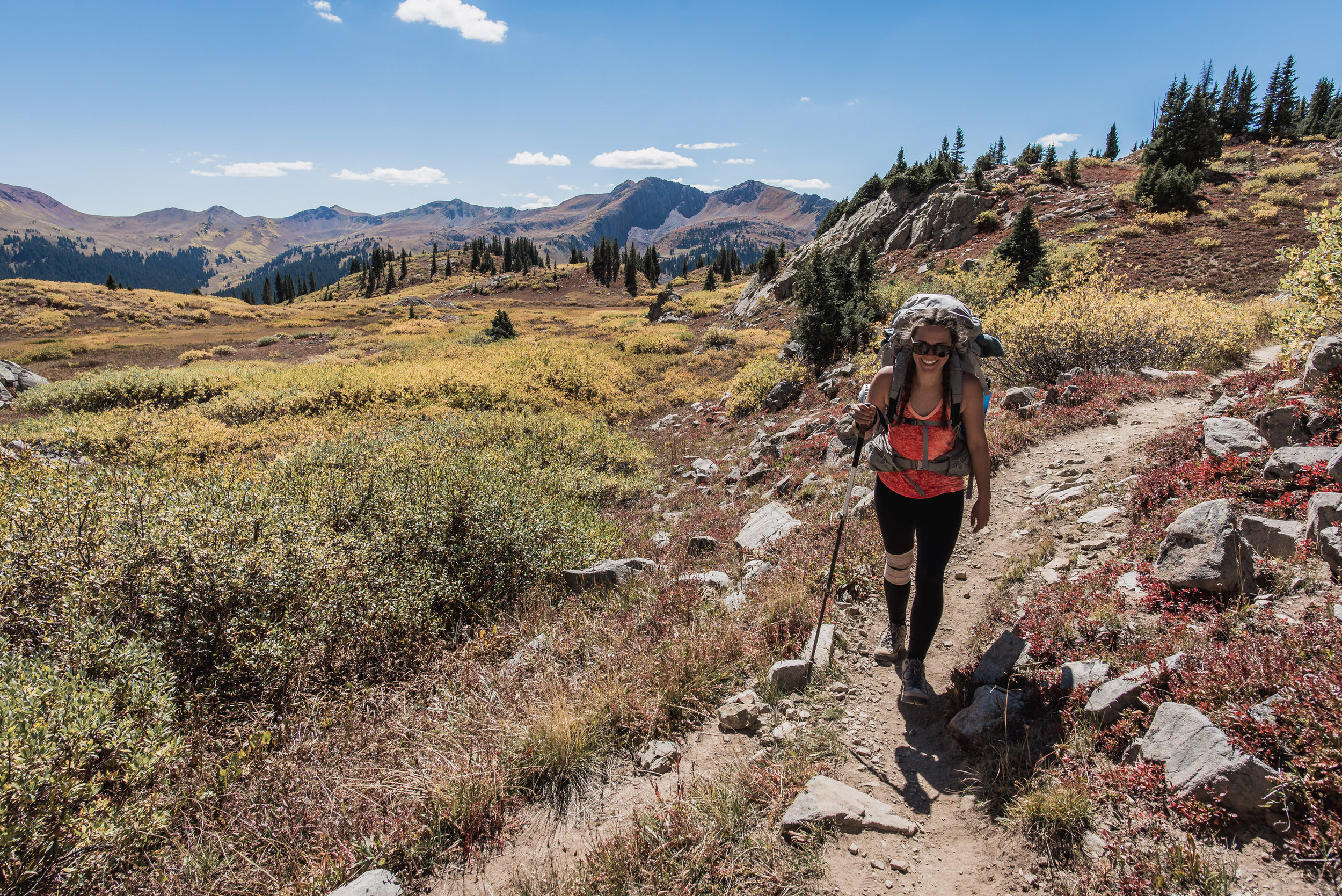 four pass loop fall colors backpacking aspen boulder photographers