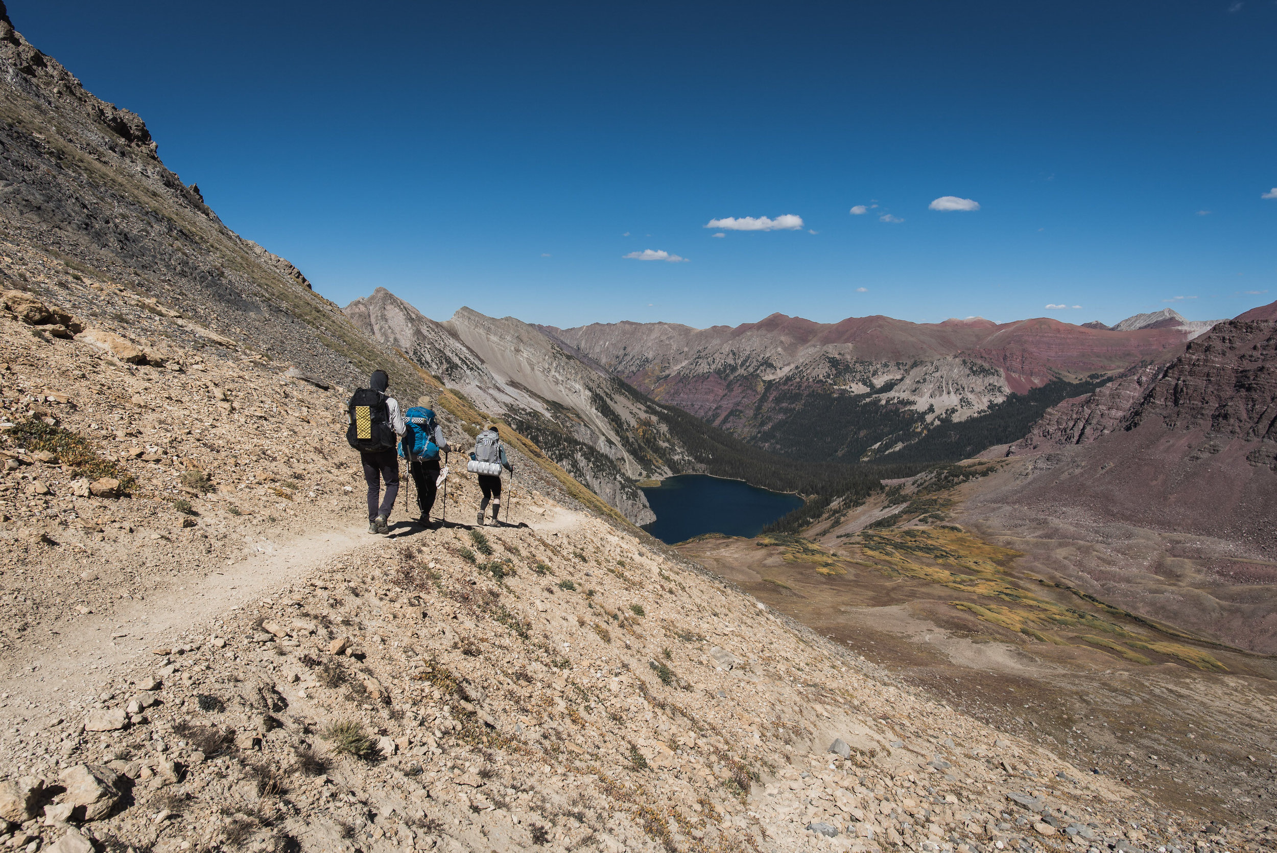 four pass loop fall colors backpacking aspen boulder photographers