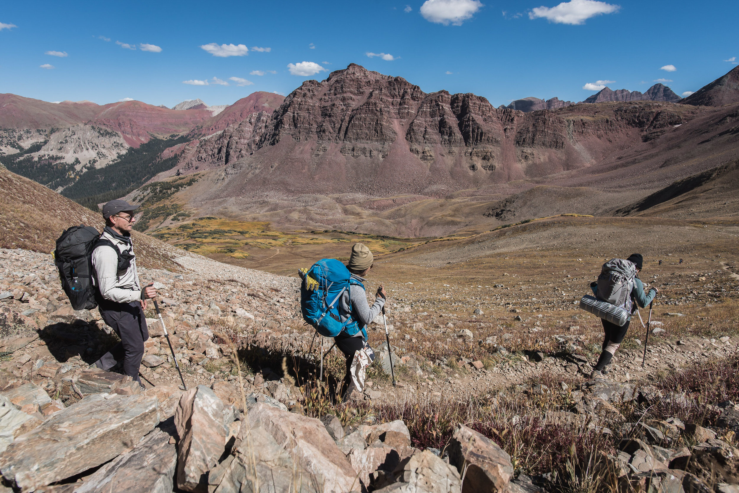 four pass loop fall colors backpacking aspen boulder photographers