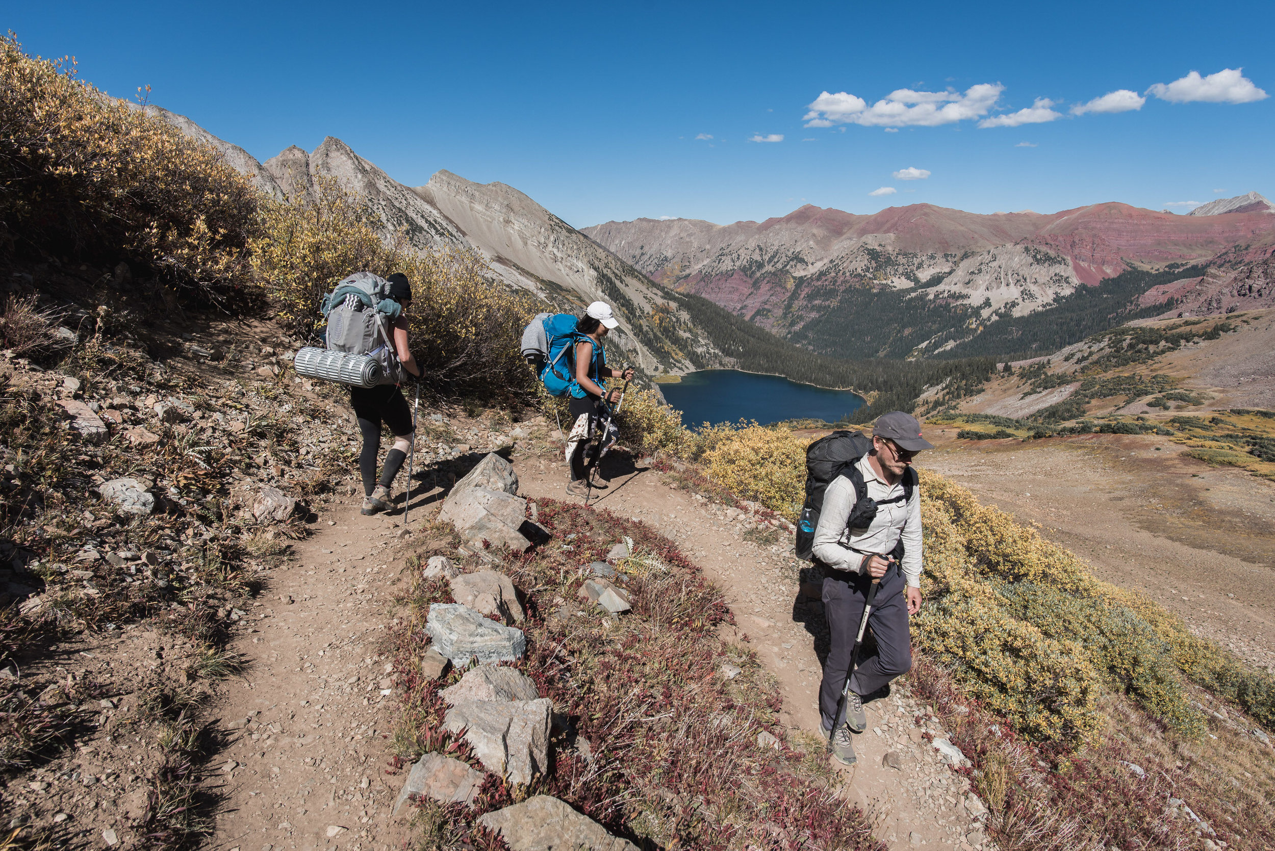 four pass loop fall colors backpacking aspen boulder photographers