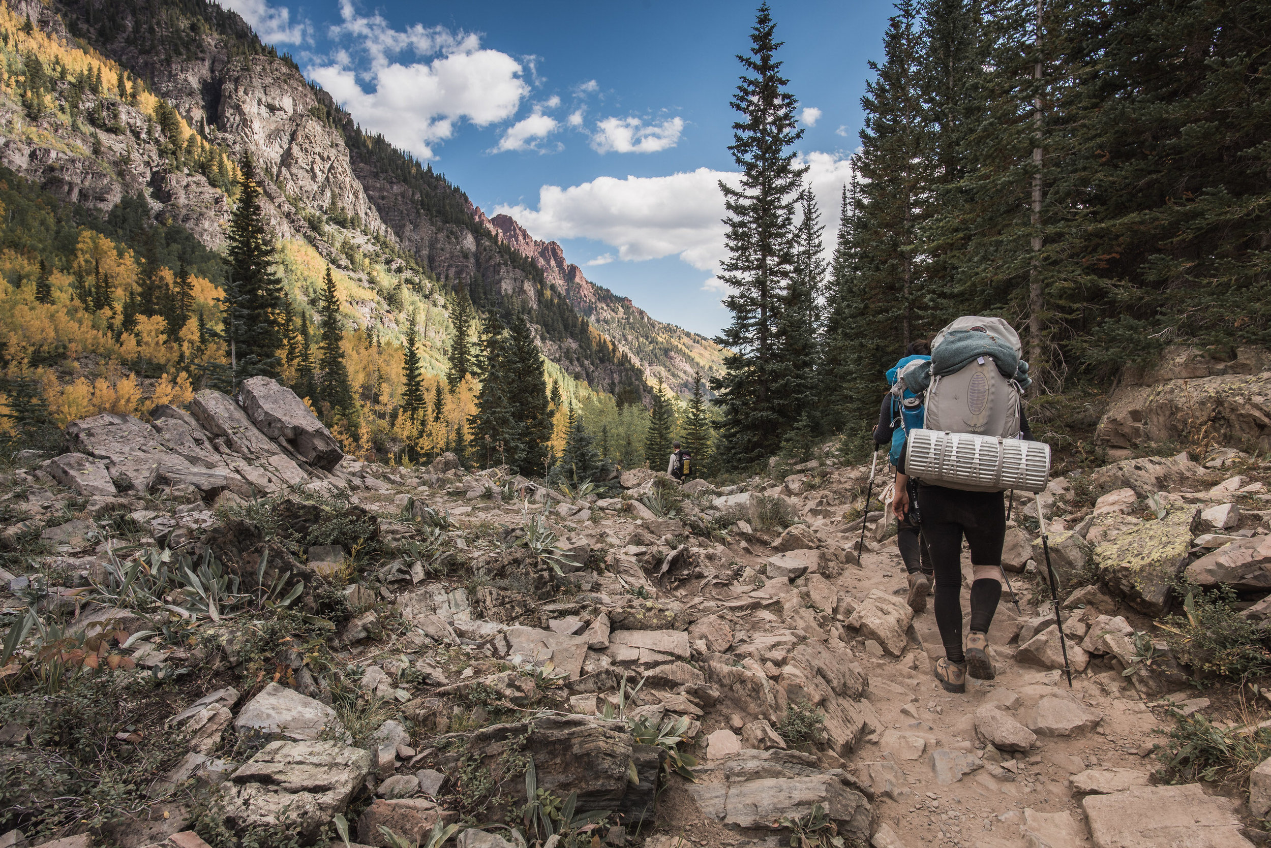 four pass loop fall colors backpacking aspen boulder photographers