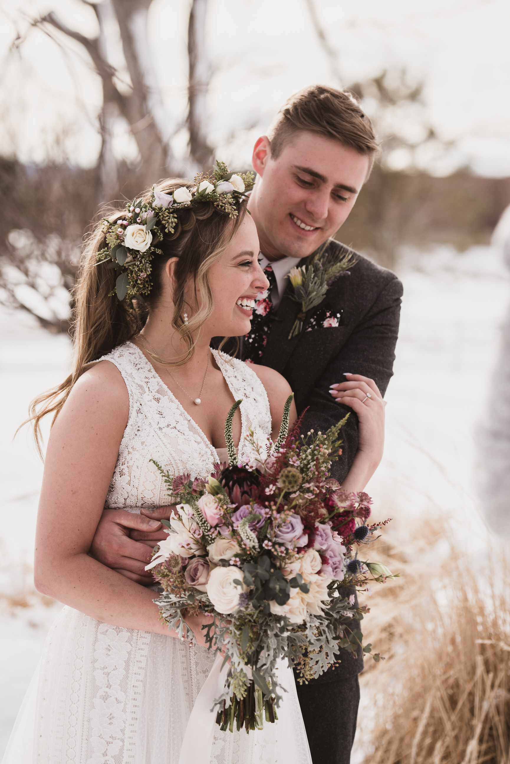 raccoon creek winter wedding photography boulder colorado mountains