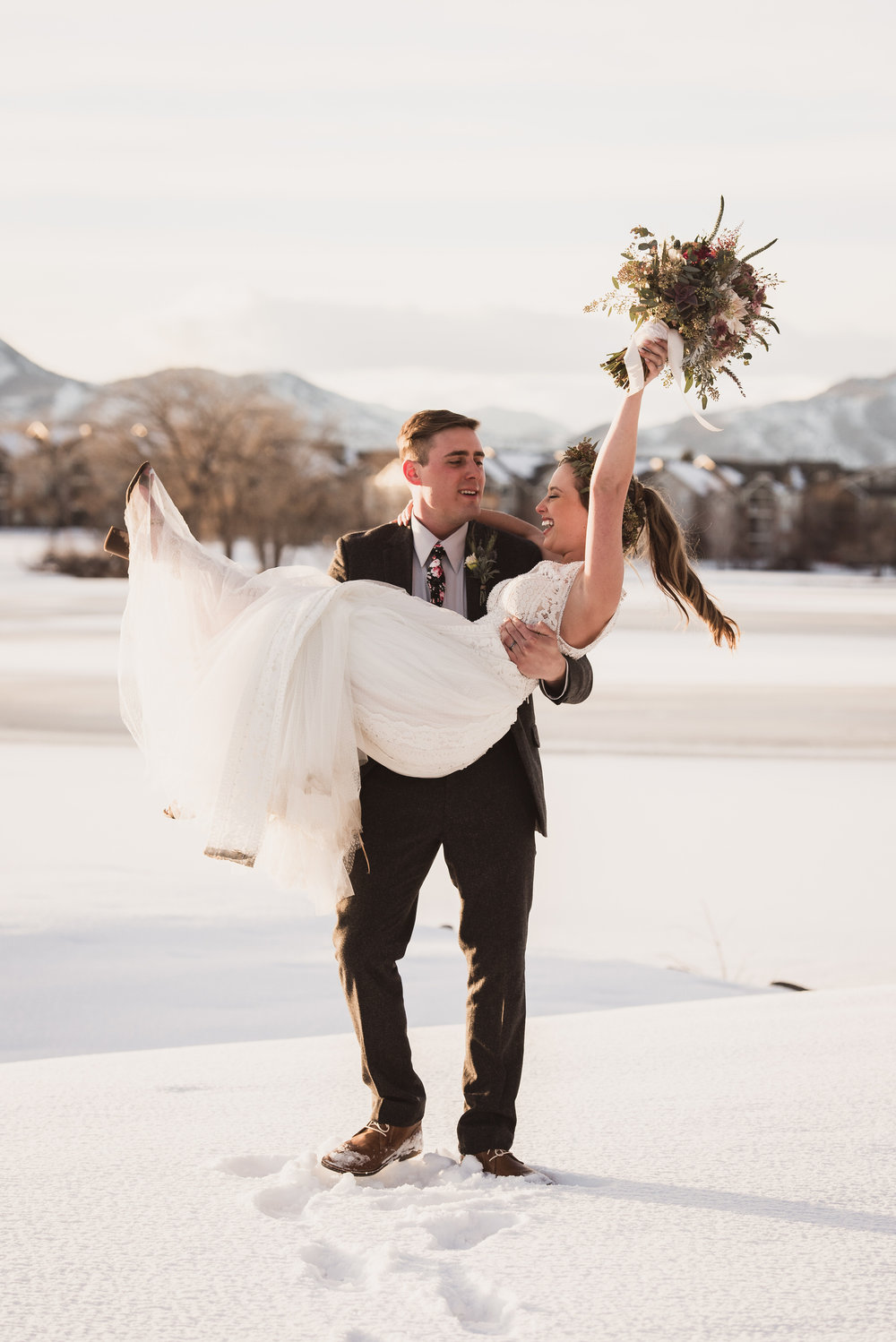 raccoon creek winter wedding photography boulder colorado mountains