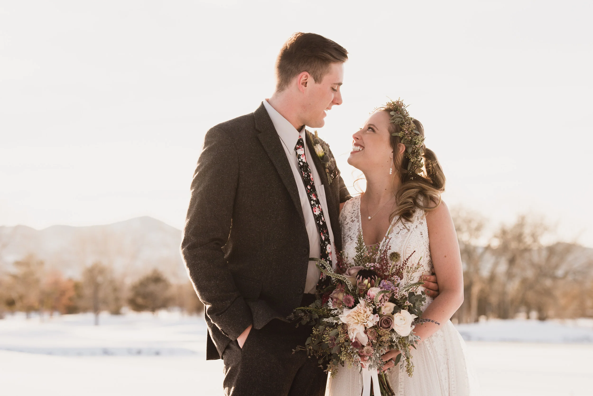 raccoon creek winter wedding photography boulder colorado mountains