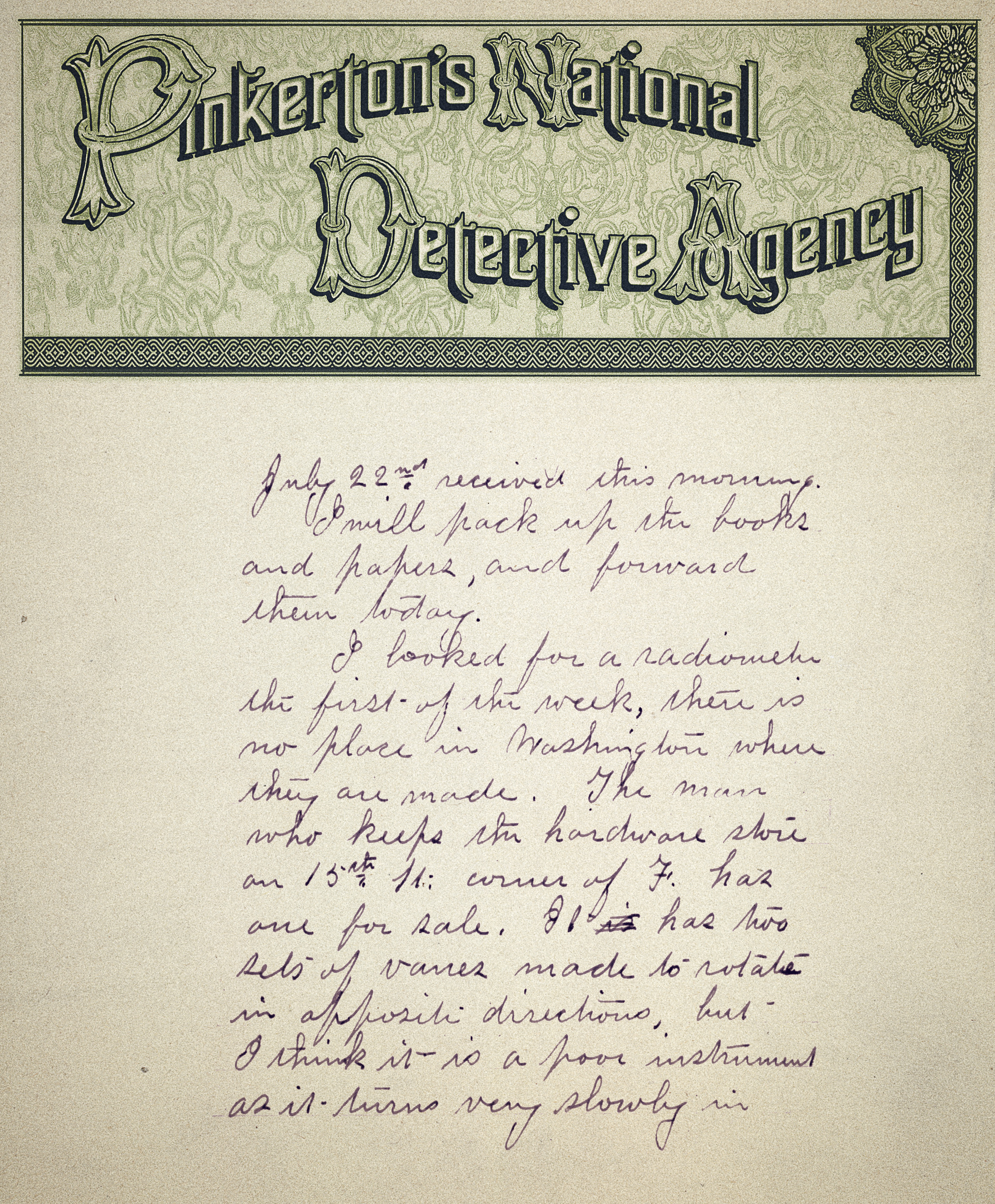 Letterhead, c.1865