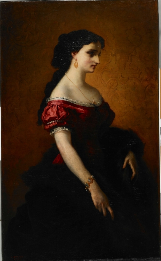 Portrait of Helena Sanguszko (1868) painted in Rome by Antoine Bourlard, Muzeum Okręgowe w Tarnowie
