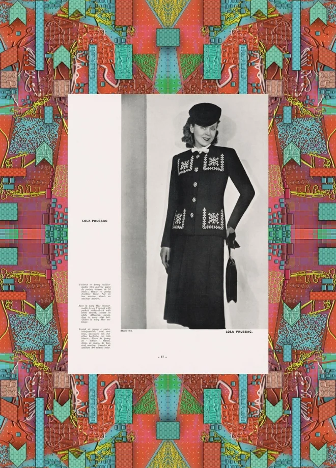 Two-piece black dress. L’ofciel De La Mode n°226, 1940