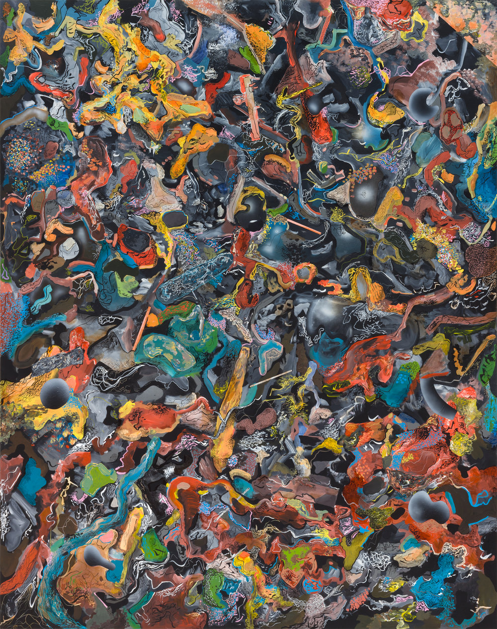 Tymek Borowski Untitled, 2016, acrylic and indian ink on canvas, 150 x 190 cm
