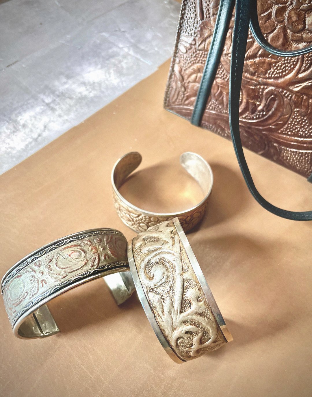 gilt leather jewellery.jpg