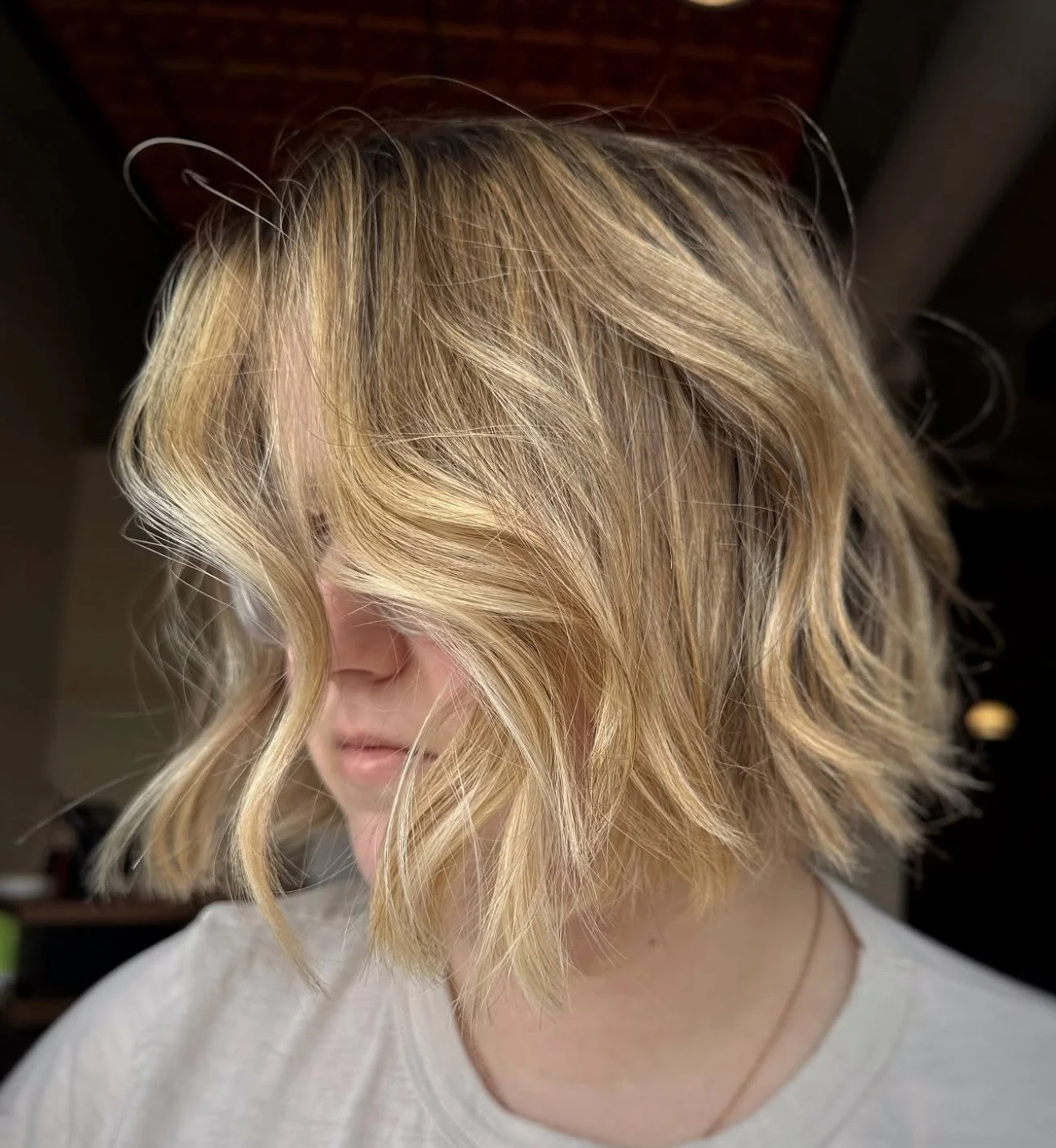 Buttery Blonde Bob by Abby