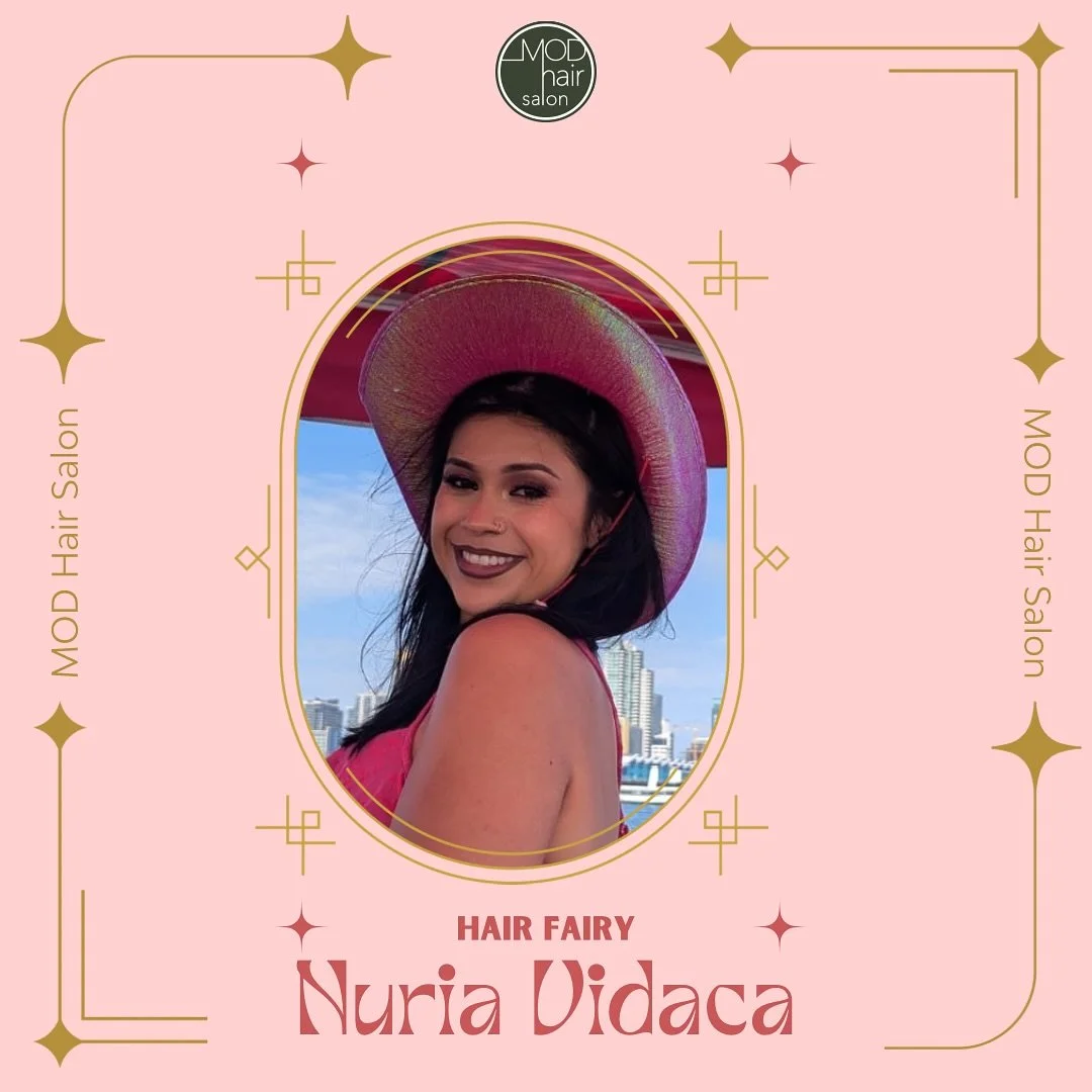 Get to know our newest team member, Nuria! We’re so happy to have such a talented and kind person to add to the team! Welcome @nuria_does_hair!! 
My name is Nuria, which is Arabic for light or luminous. I feel my name suits me because I am alw