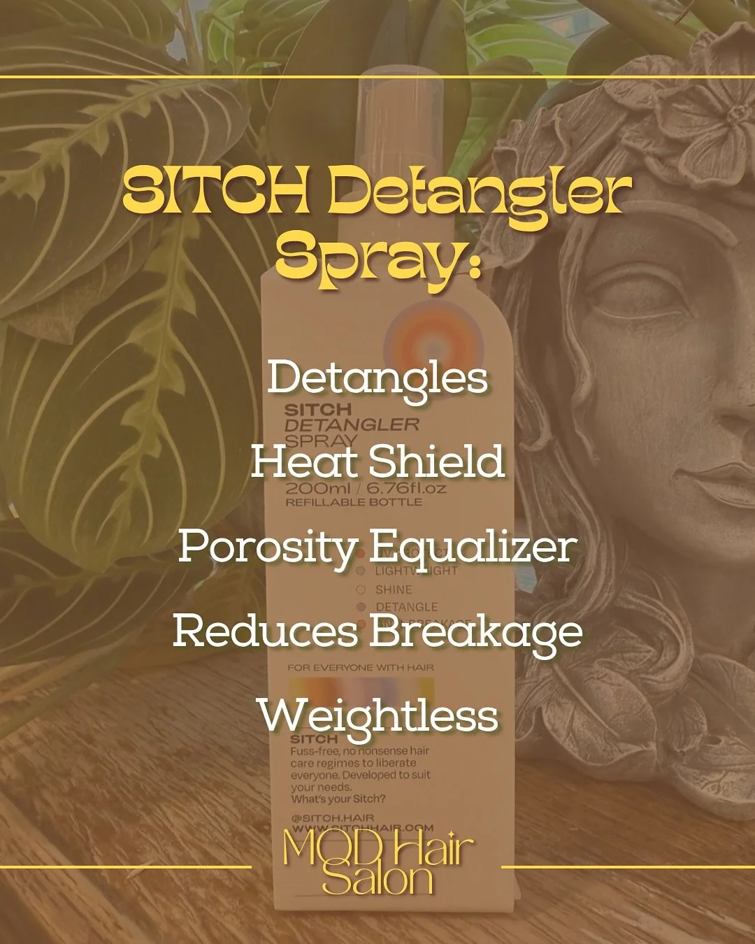 We love using SITCH Leave In Treatment leave in alone or in combination with other sitch products to customize our looks for each clients texture and needs!&nbsp;

This product has built in UV Protection, hydrates and nourishes the hair, calms frizz 