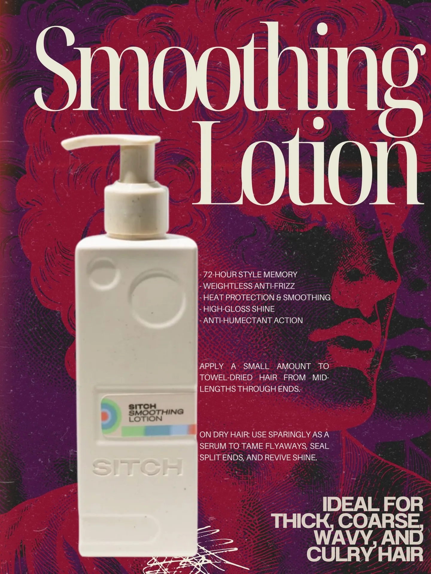 Our Holy Grail! Pretty sure this is unanimously the favorite product at the salon! 🙌 

It cocktails perfectly into any of the SITCH line, makes blowouts so much easier to get smooth, calms flyaways on dry hair and tames baby hairs. It smells like a 