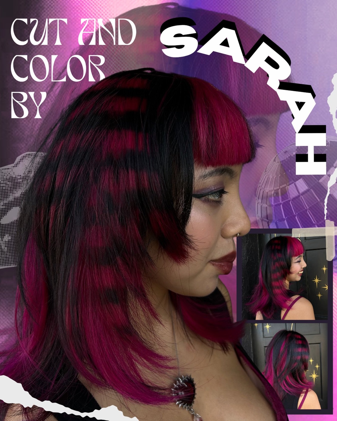🍇Raspberry Jam Raccoon Stripes🍇

Panels of fuschia mixed with scene stripes for our lovely client @madzzz.diary by @shearsynastry 

Vista Salon. Edgy Salon North County. Alternative Salon Vista. Vivid Hair Vista. Bright Hair Vista. Shag Vista. Curl