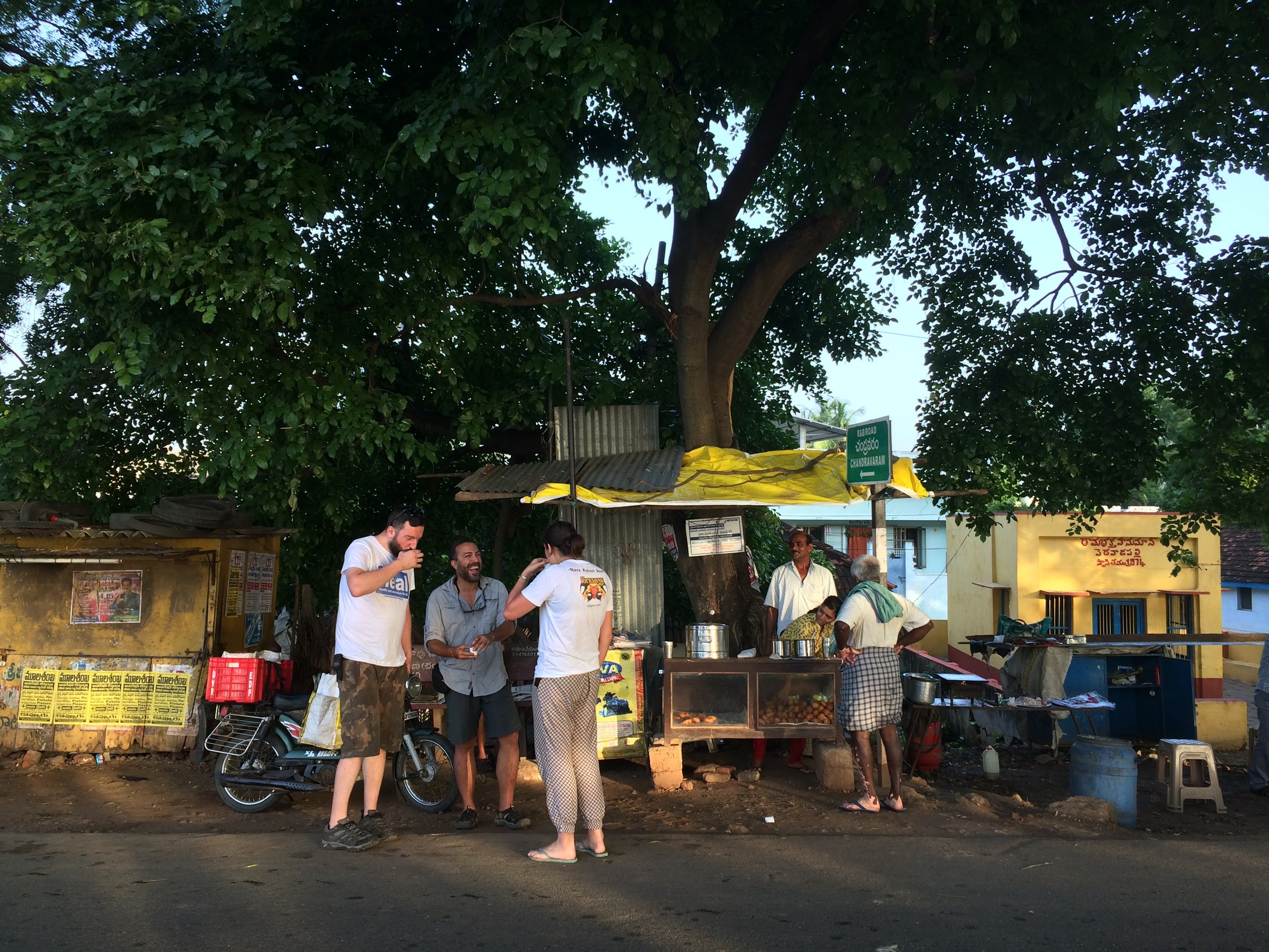 Chai by the side of the road. The best kind of chai!