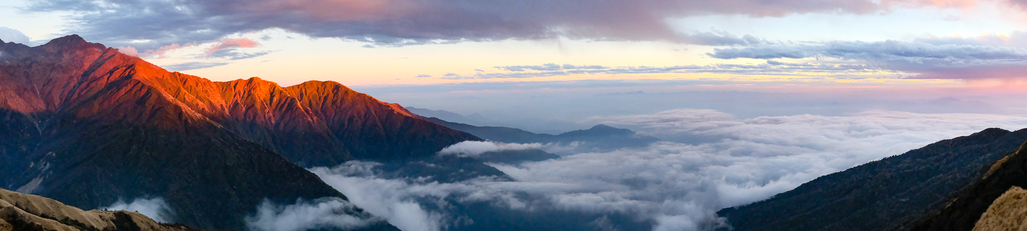 Above the clouds in Nepal.