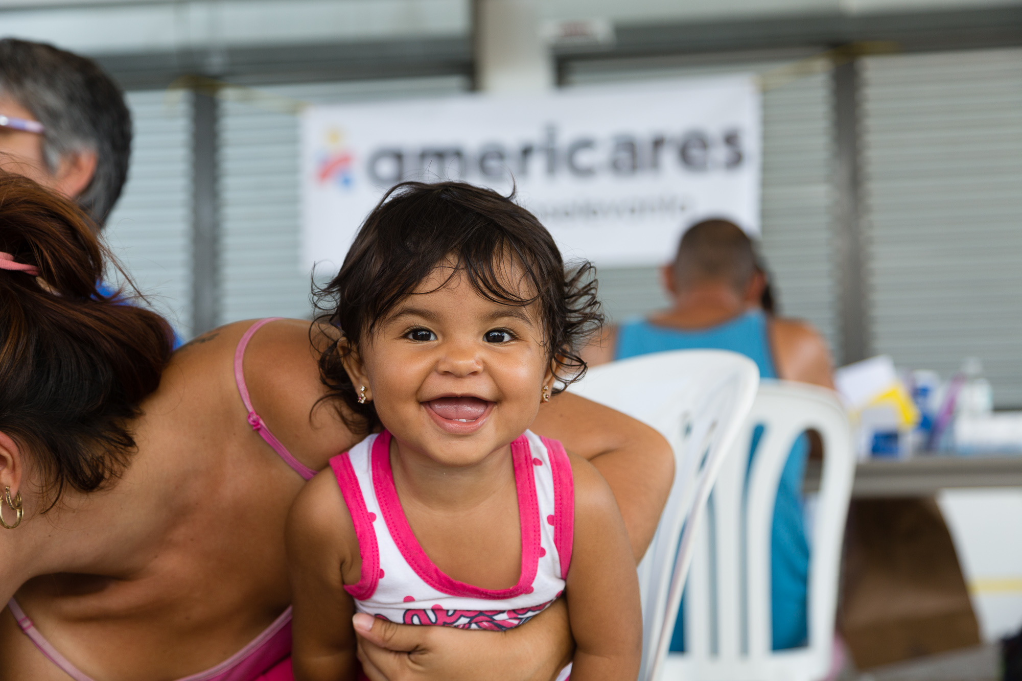 This little girl was at the temporary clinic in the mountains of central Puerto Rico for a check up.