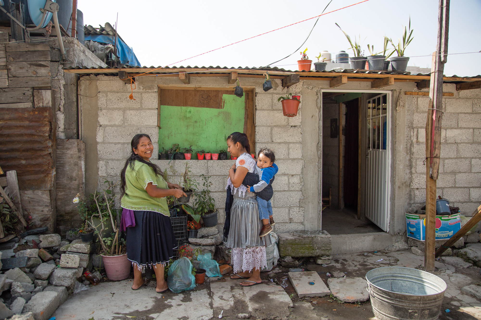 Grandmother, daughter, and granddaughter Mexico City.