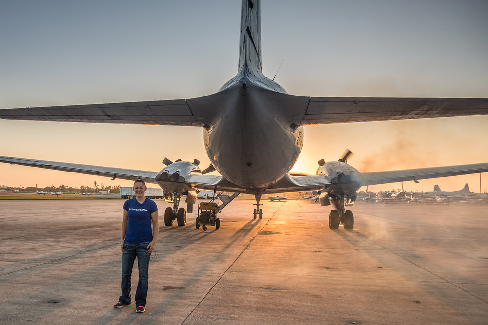 On the runway with Americares as a plane full of emergency supplies starts it's engines destined for the Virgin Islands destroyed by hurricane Irma.