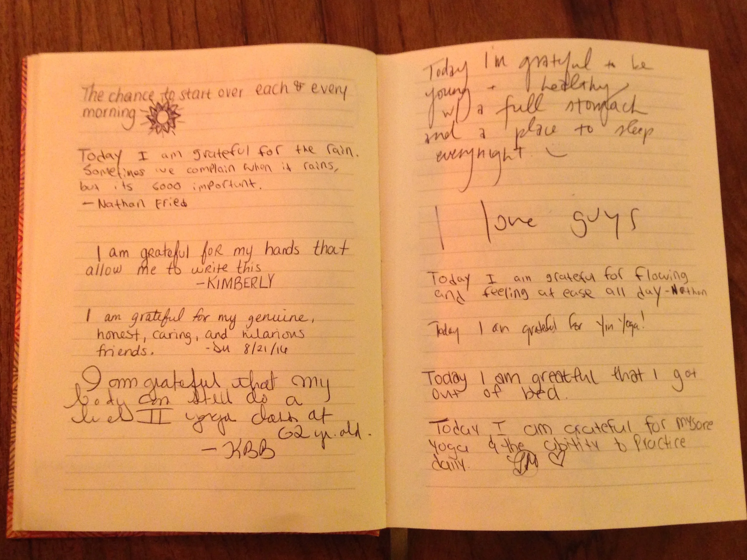 "Today I am grateful for the rain. Sometimes we complain when it rains, but it's sooo important."